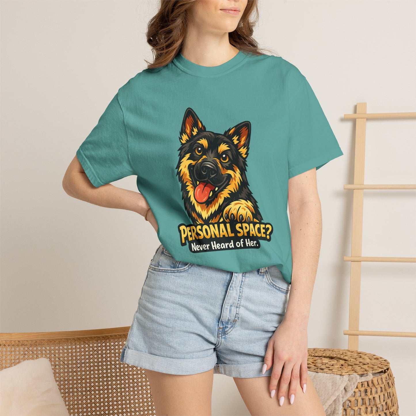 Personal Space? Never Heard of Her German Shepherd T-Shirt | Funny Dog Tee