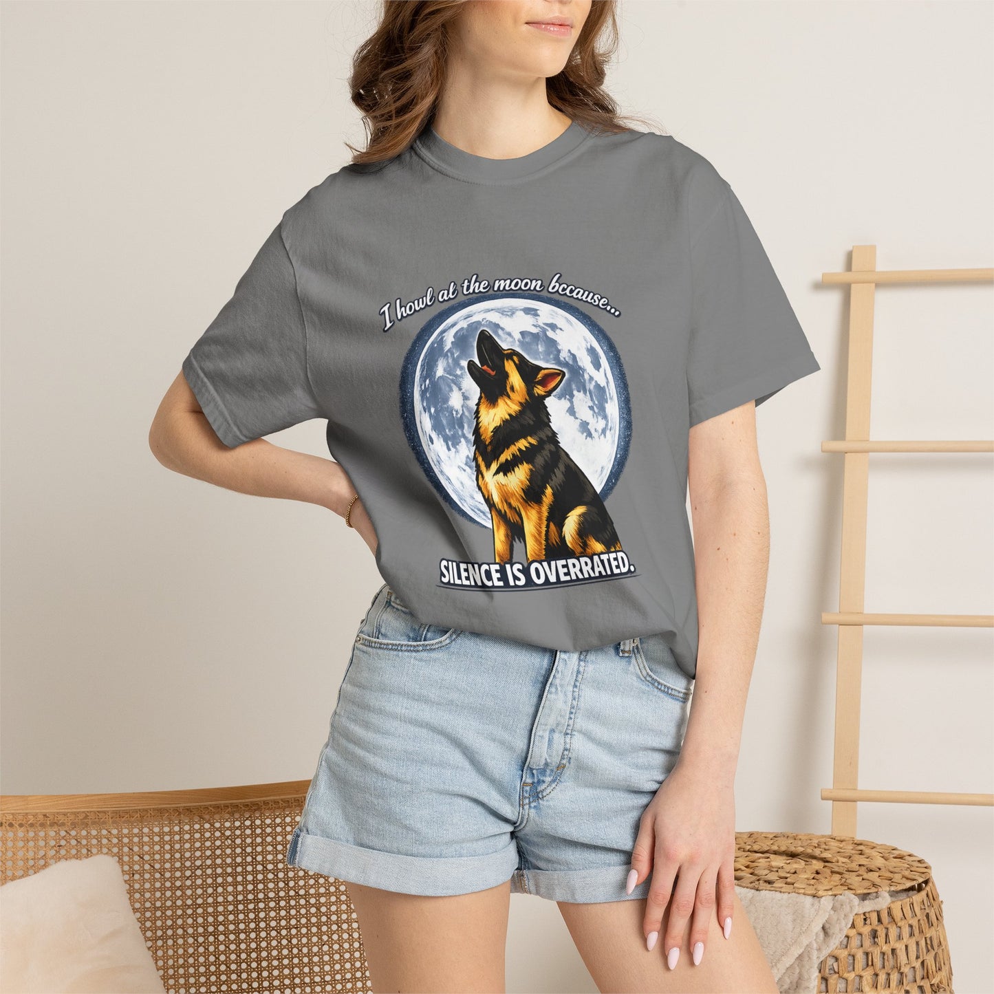 Howl at the Moon German Shepherd T-Shirt | Silence Is Overrated
