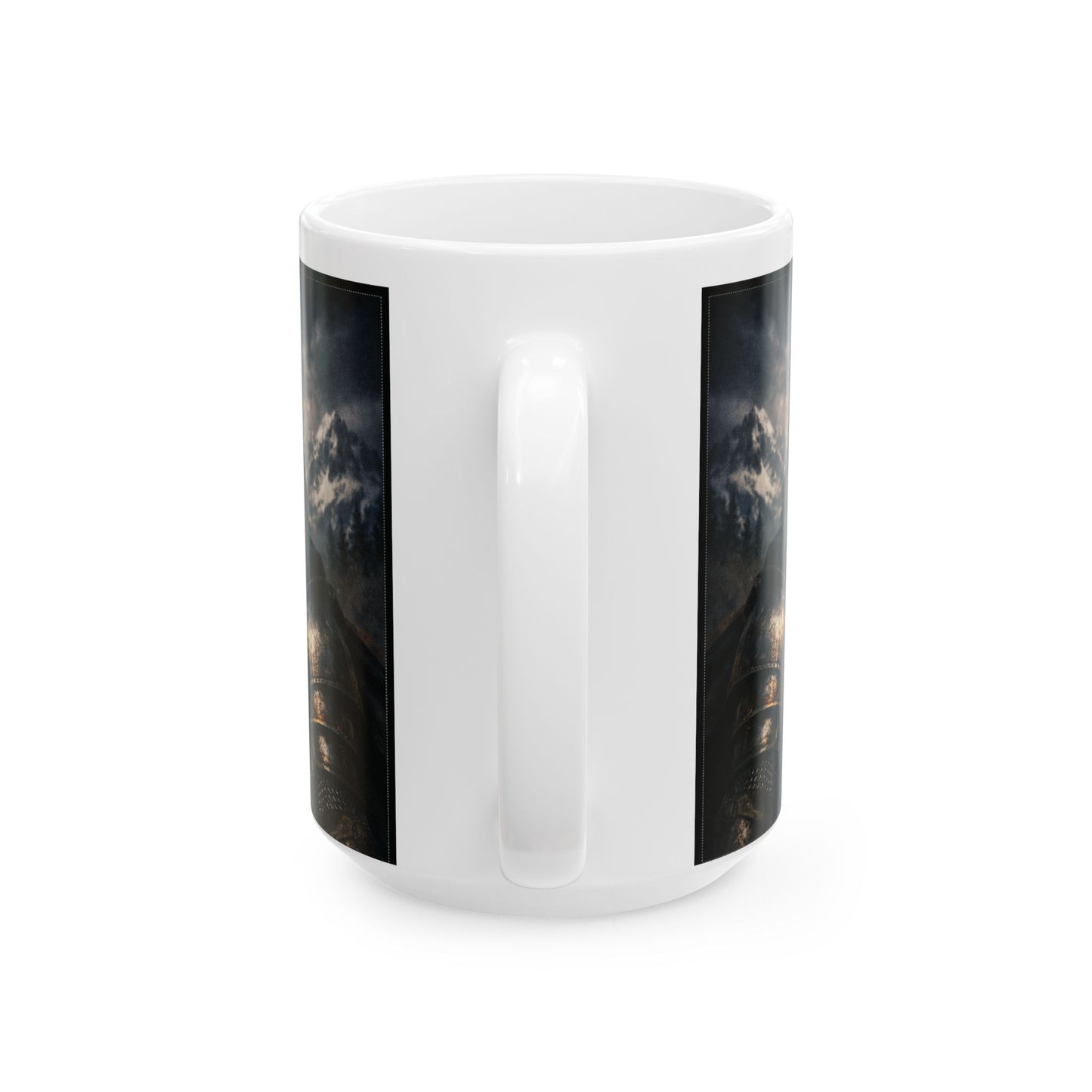 Armored German Shepherd Mug | Medieval Knight Dog Portrait