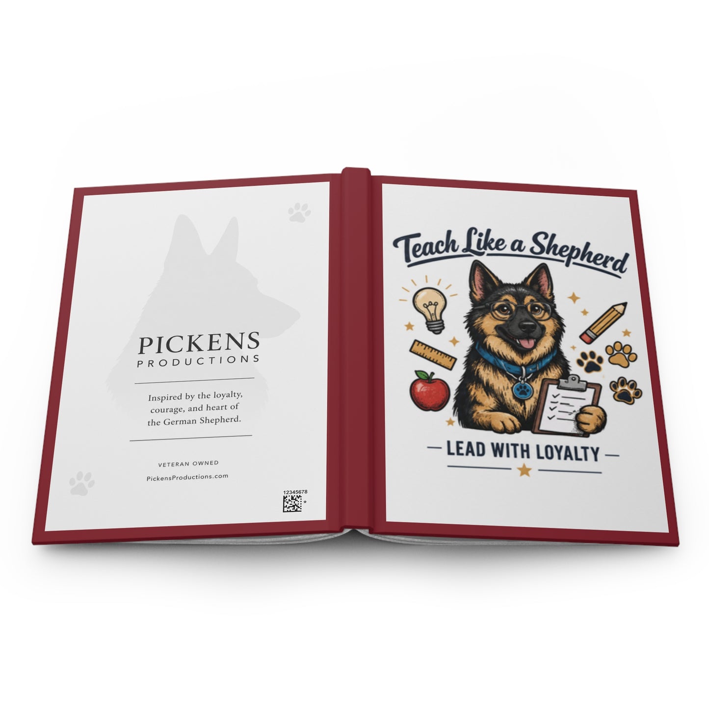 Teach Like a Shepherd | German Shepherd Teacher Hardcover Journal