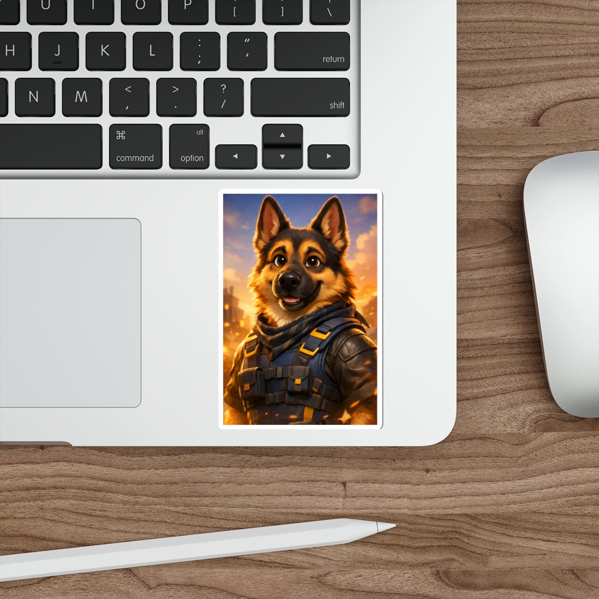 German Shepherd Tactical Hero Die‑Cut Sticker – Durable Vinyl Dog Lover Decal