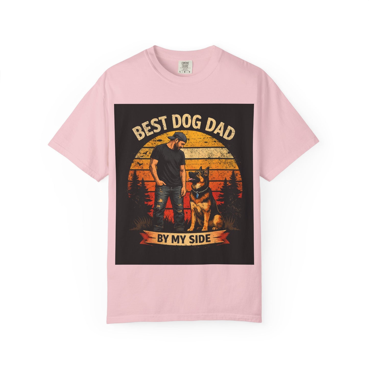 Best Dog Dad by My Side T-Shirt | Dog Lover Father Tee
