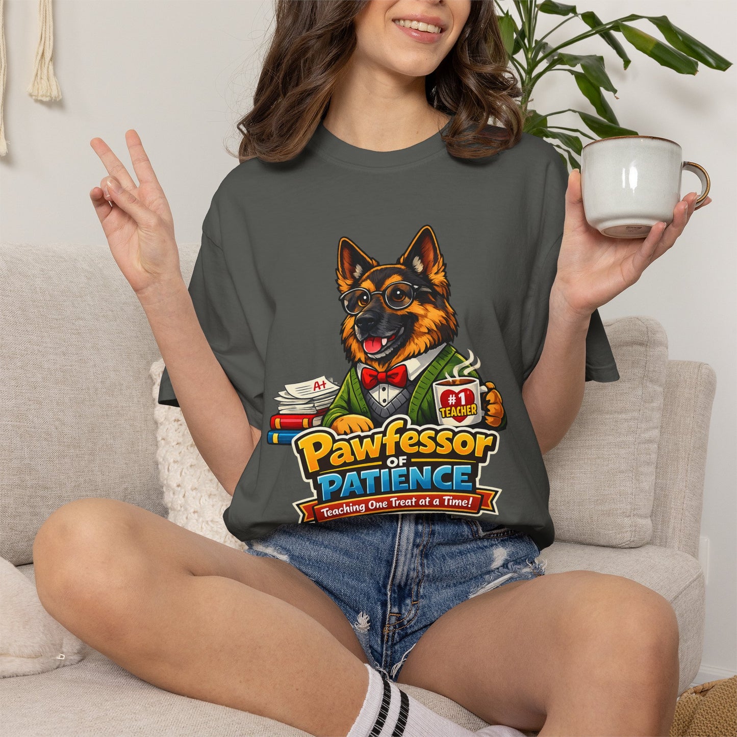 Pawfessor of Patience T-Shirt | German Shepherd Teacher Shirt