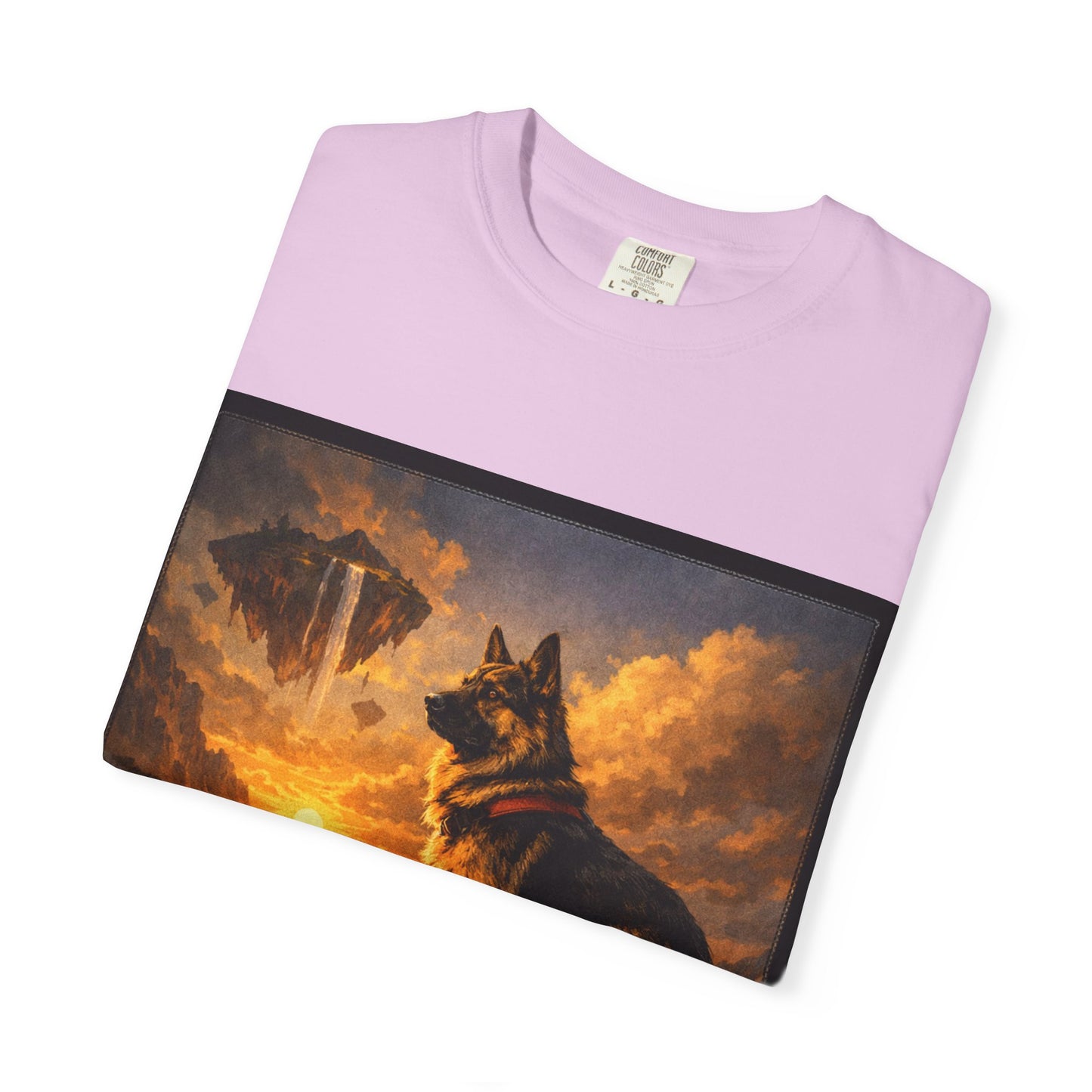 German Shepherd at Sunset T-shirt | Dog Portrait, Epic Landscape