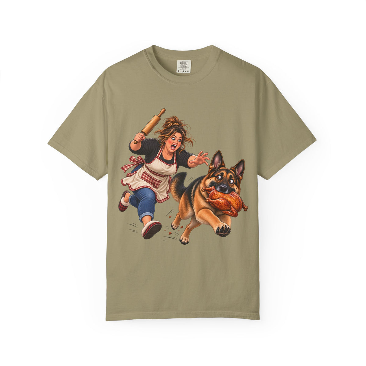 German Shepherd Thanksgiving Shirt – Funny Turkey Thief GSD T-Shirt