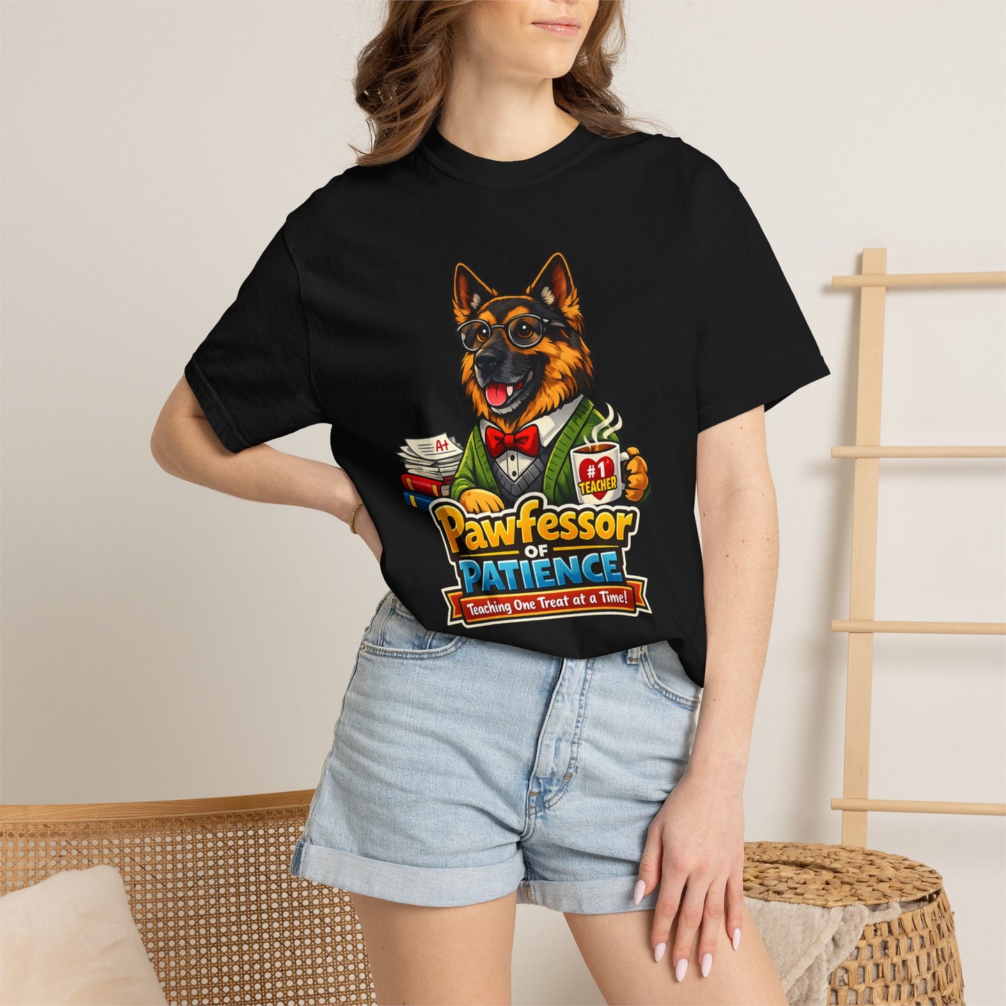 Pawfessor of Patience T-Shirt | German Shepherd Teacher Design