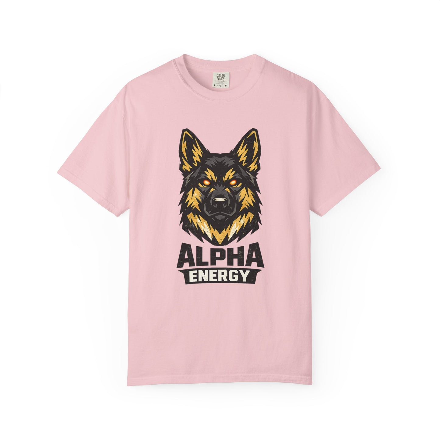 Alpha Energy German Shepherd Head T‑Shirt – Athletic Logo Dog Lover Tee | Bold Working Dog Graphic for Fitness & Streetwear | T‑Shirt