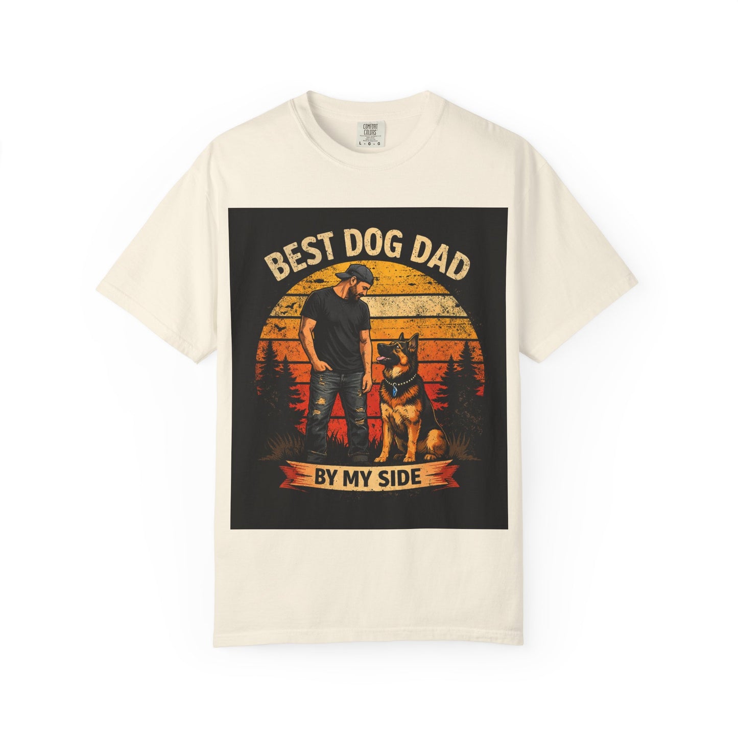 Best Dog Dad by My Side T-Shirt | Dog Lover Father Tee
