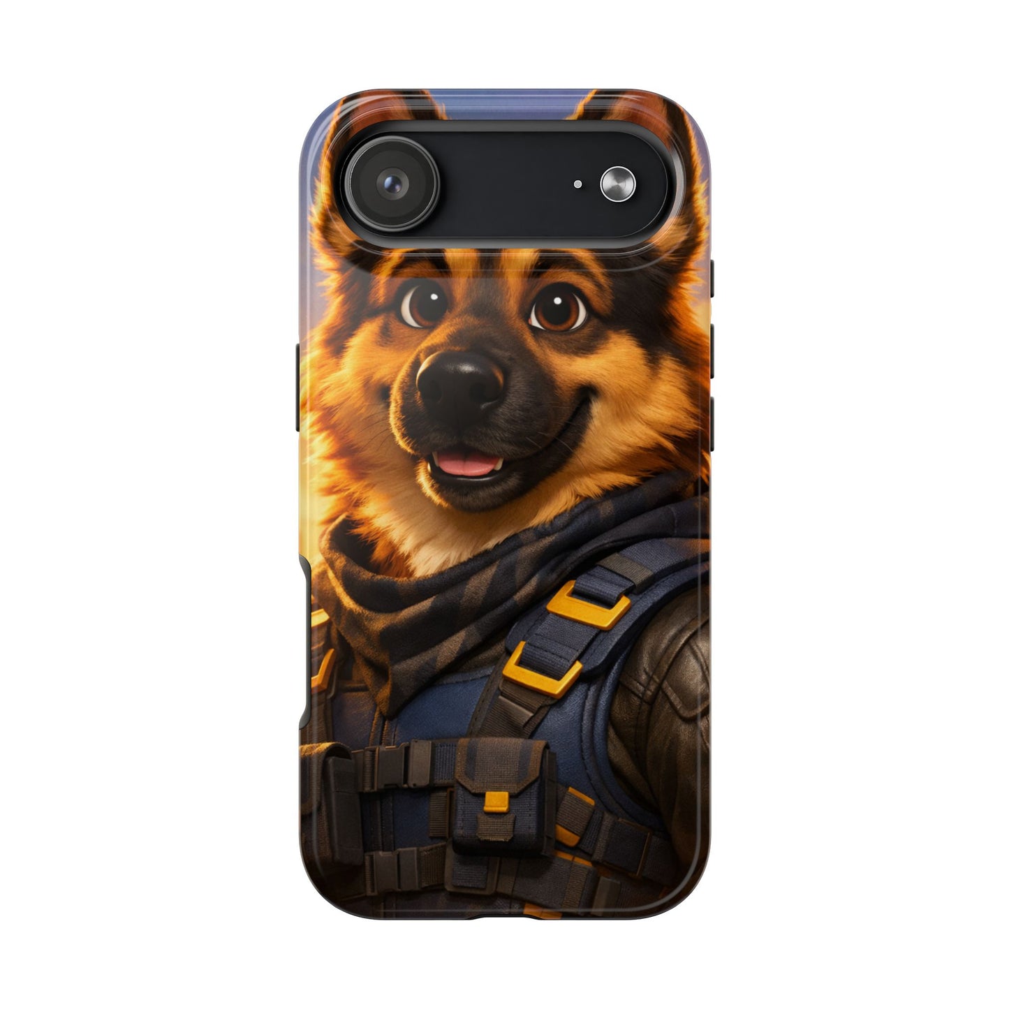 German Shepherd Tactical Hero Phone Case – Tough Protective Cover for iPhone & Samsung