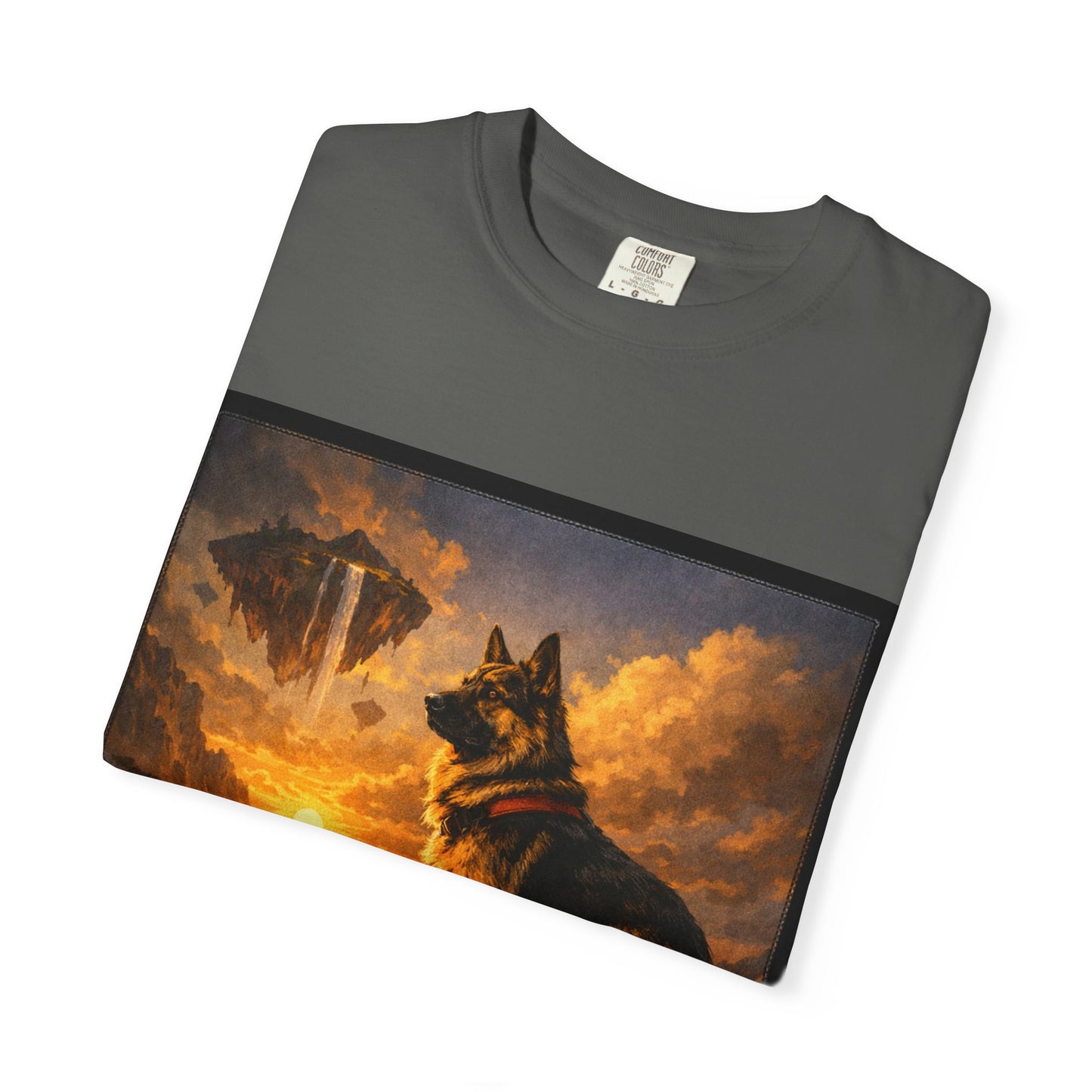 German Shepherd at Sunset T-shirt | Dog Portrait, Epic Landscape