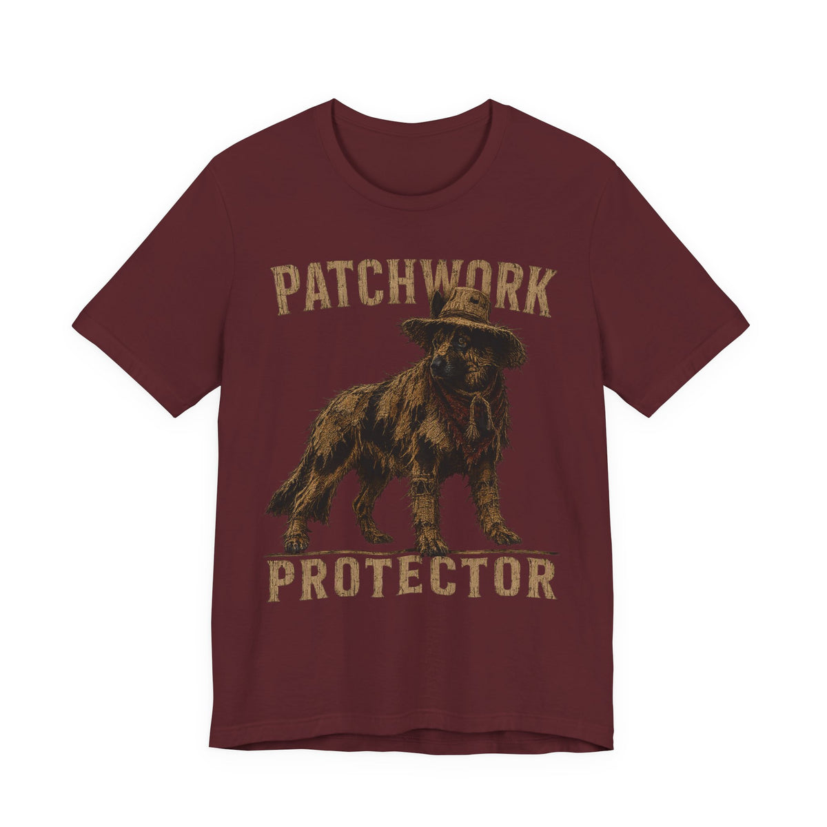 Patchwork Protector German Shepherd Halloween T-Shirt – Scarecrow GSD Dog Lover Graphic Tee