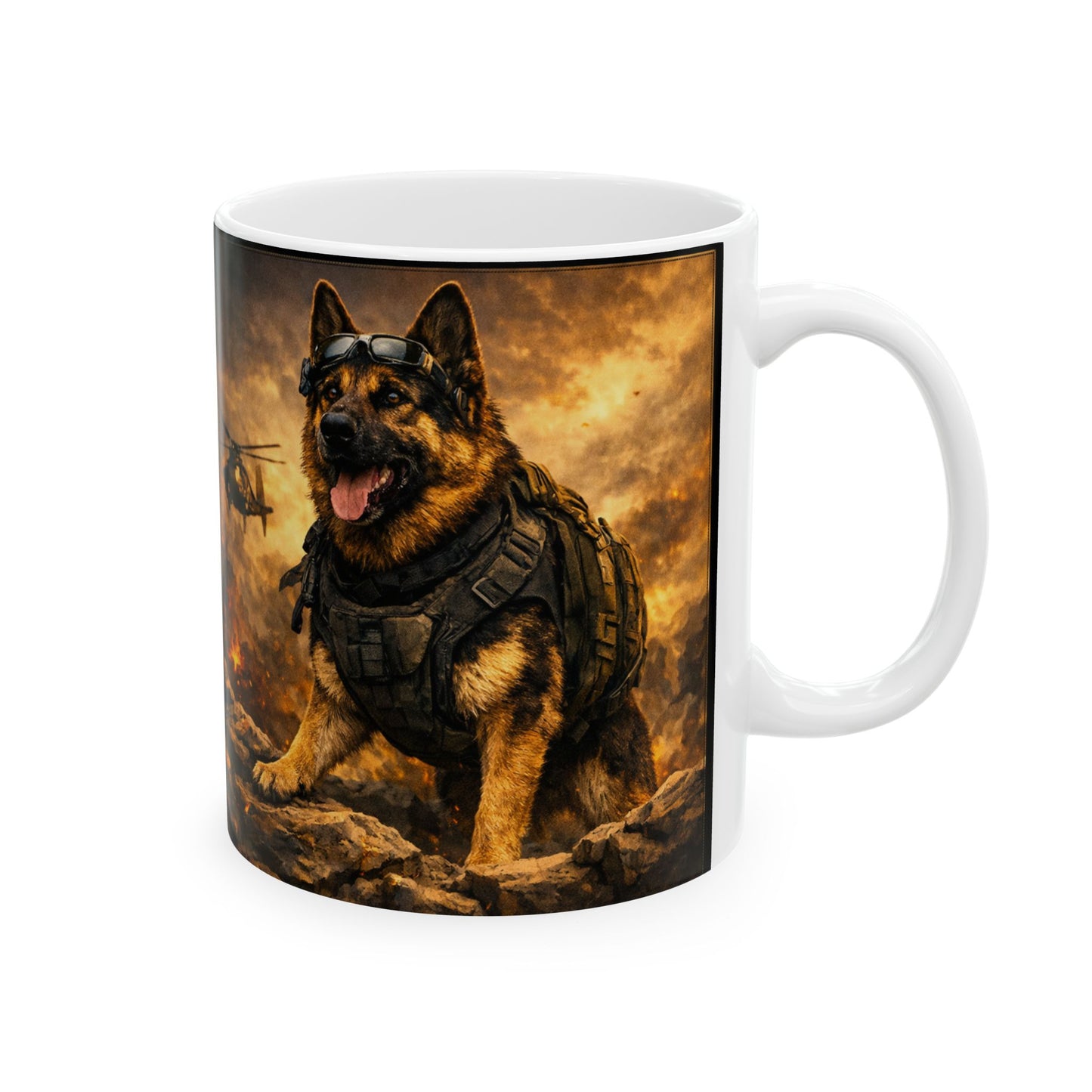 Military K9 German Shepherd Mug | Tactical Working Dog Coffee Cup