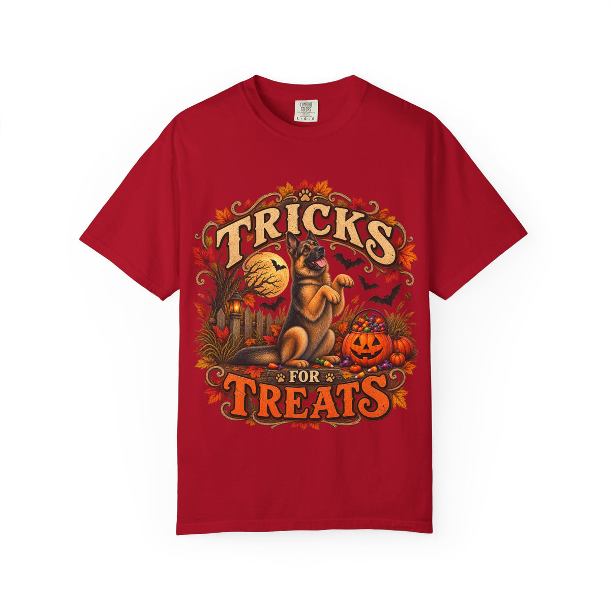 German Shepherd Tricks for Treats Halloween T-Shirt