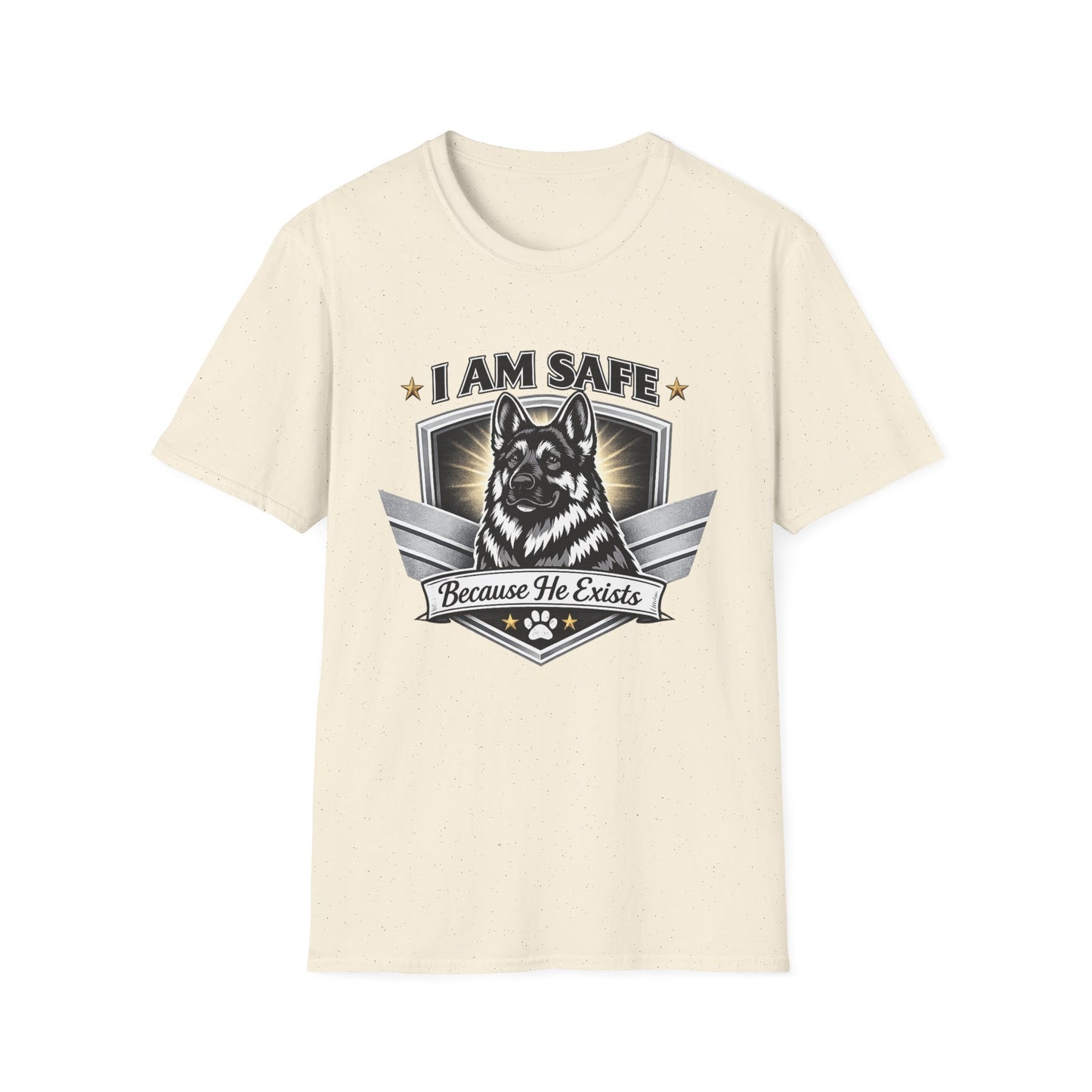 I AM SAFE German Shepherd T-Shirt — K9 Protection Dog Lover Tee