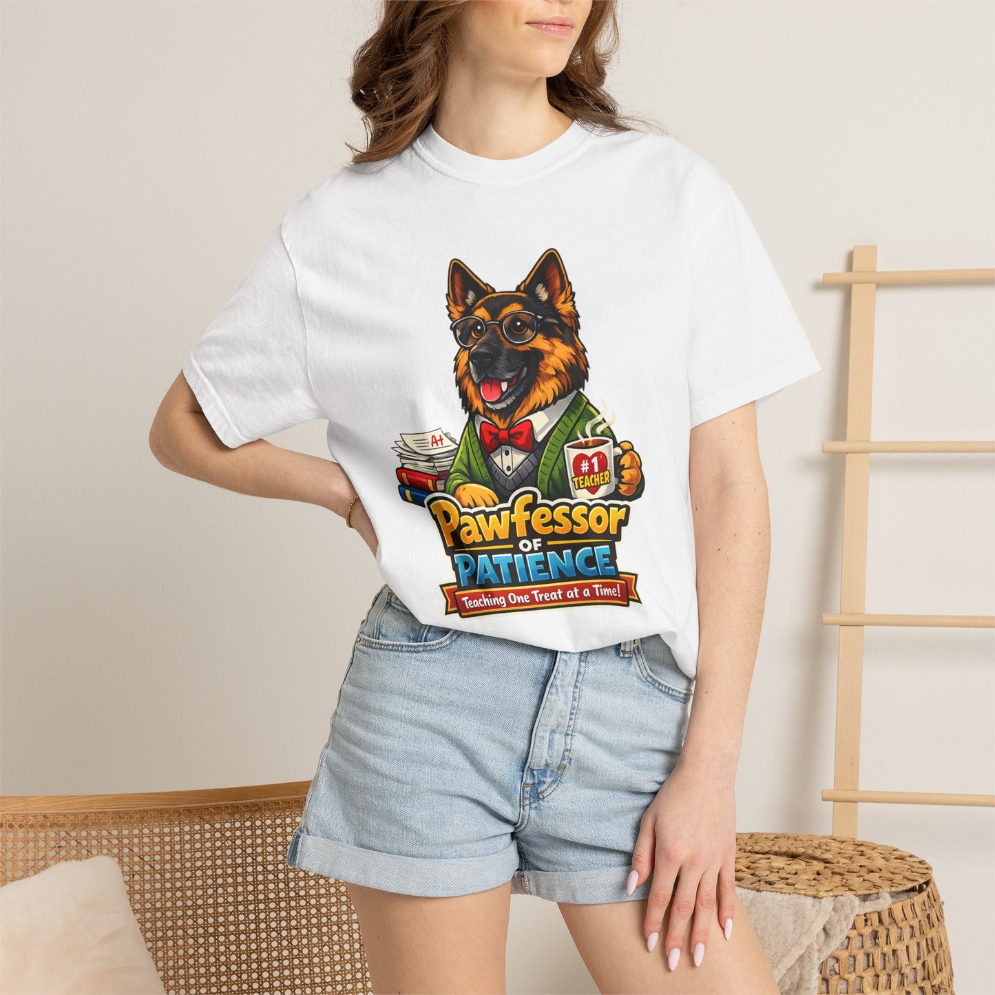 Pawfessor of Patience T-Shirt | German Shepherd Teacher Design