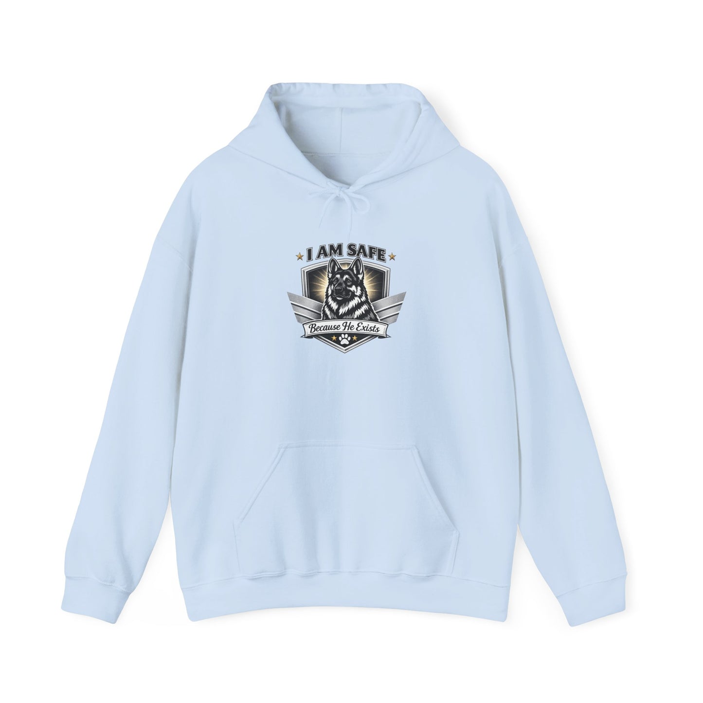 Hoodie — "I AM SAFE" Guardian Eagle Emblem Sweatshirt
