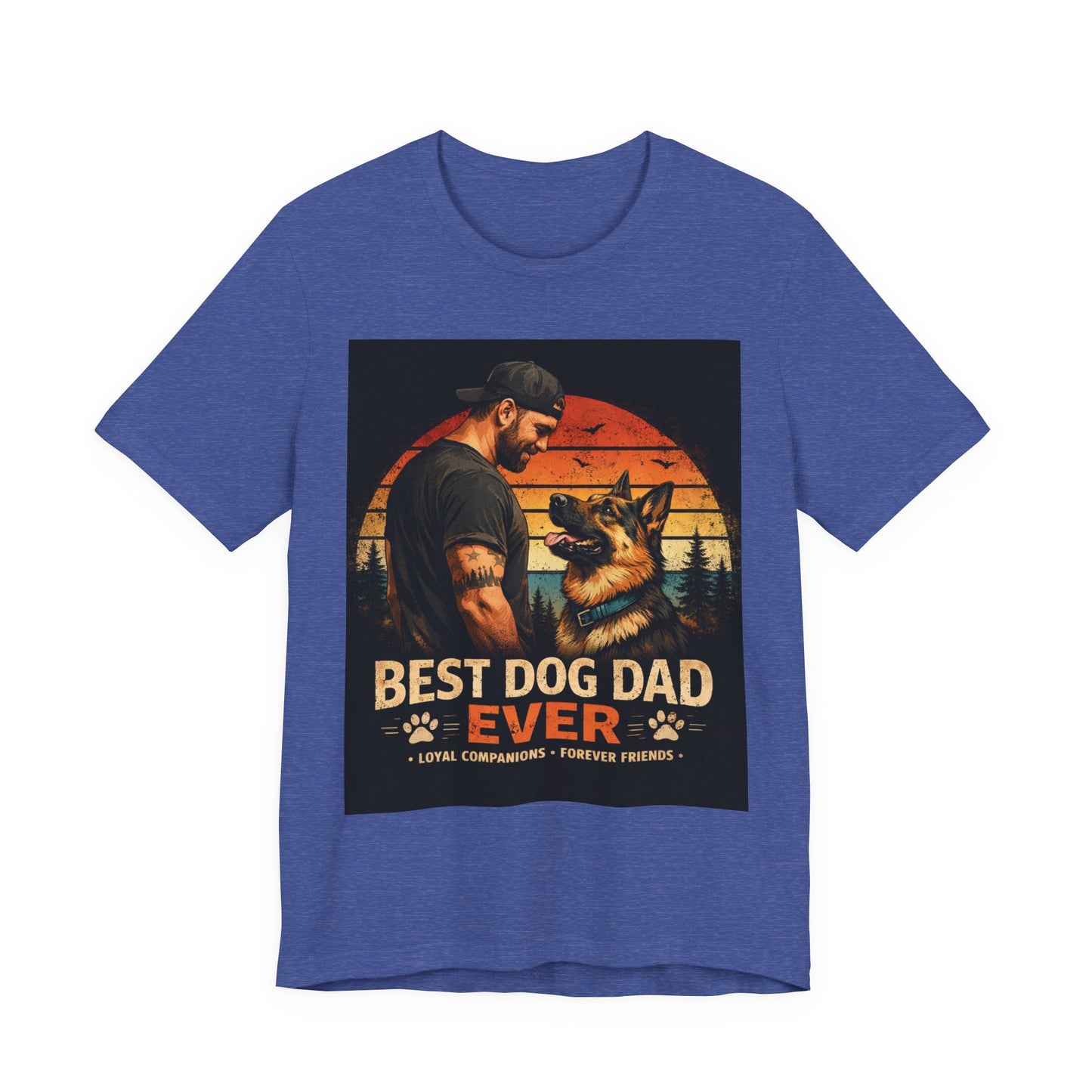 Best Dog Dad Ever Shirt | German Shepherd Dog Dad Tee | Loyal Companions Forever Friends | Bella Canvas 3001 Soft Tee