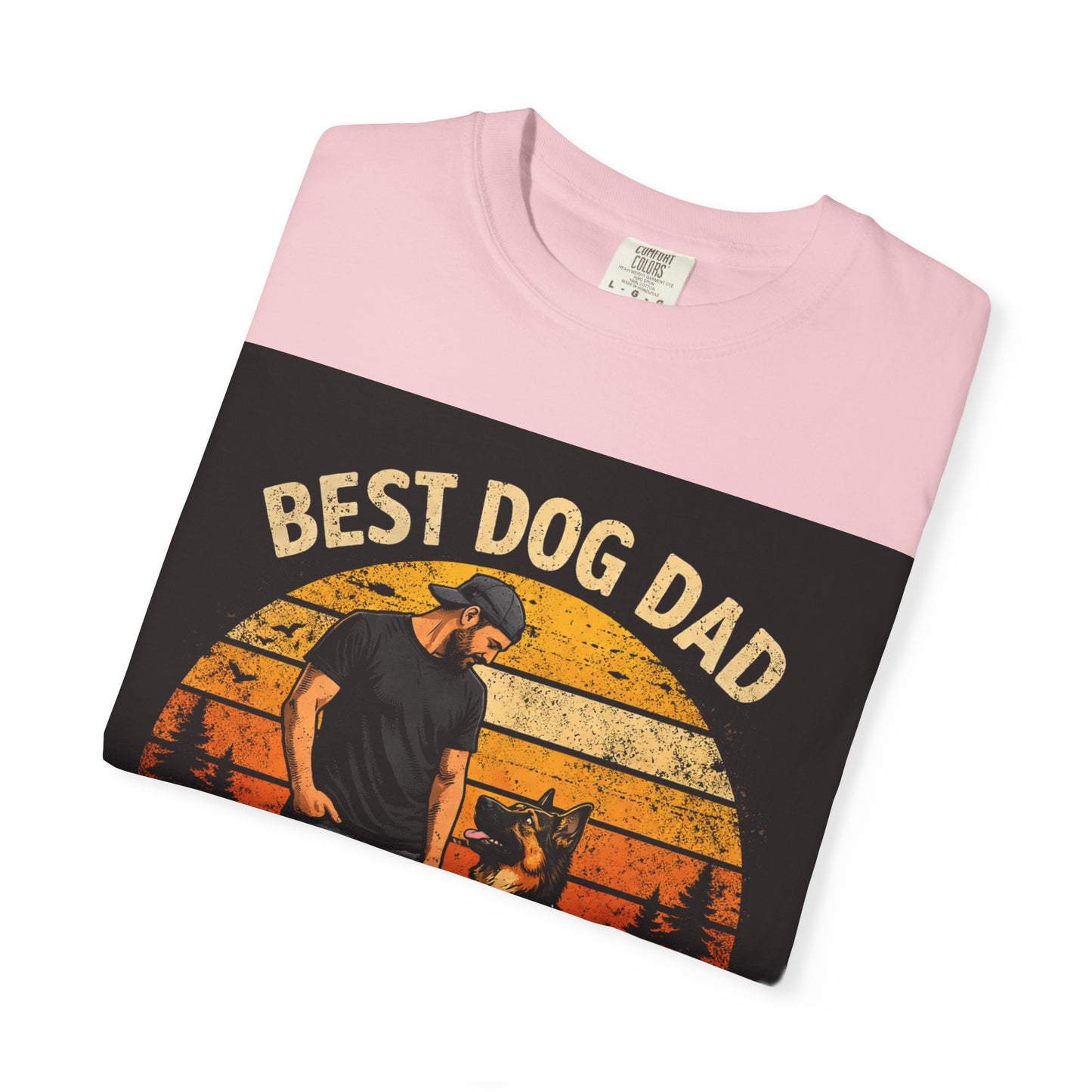 Best Dog Dad by My Side T-Shirt | Dog Lover Father Tee