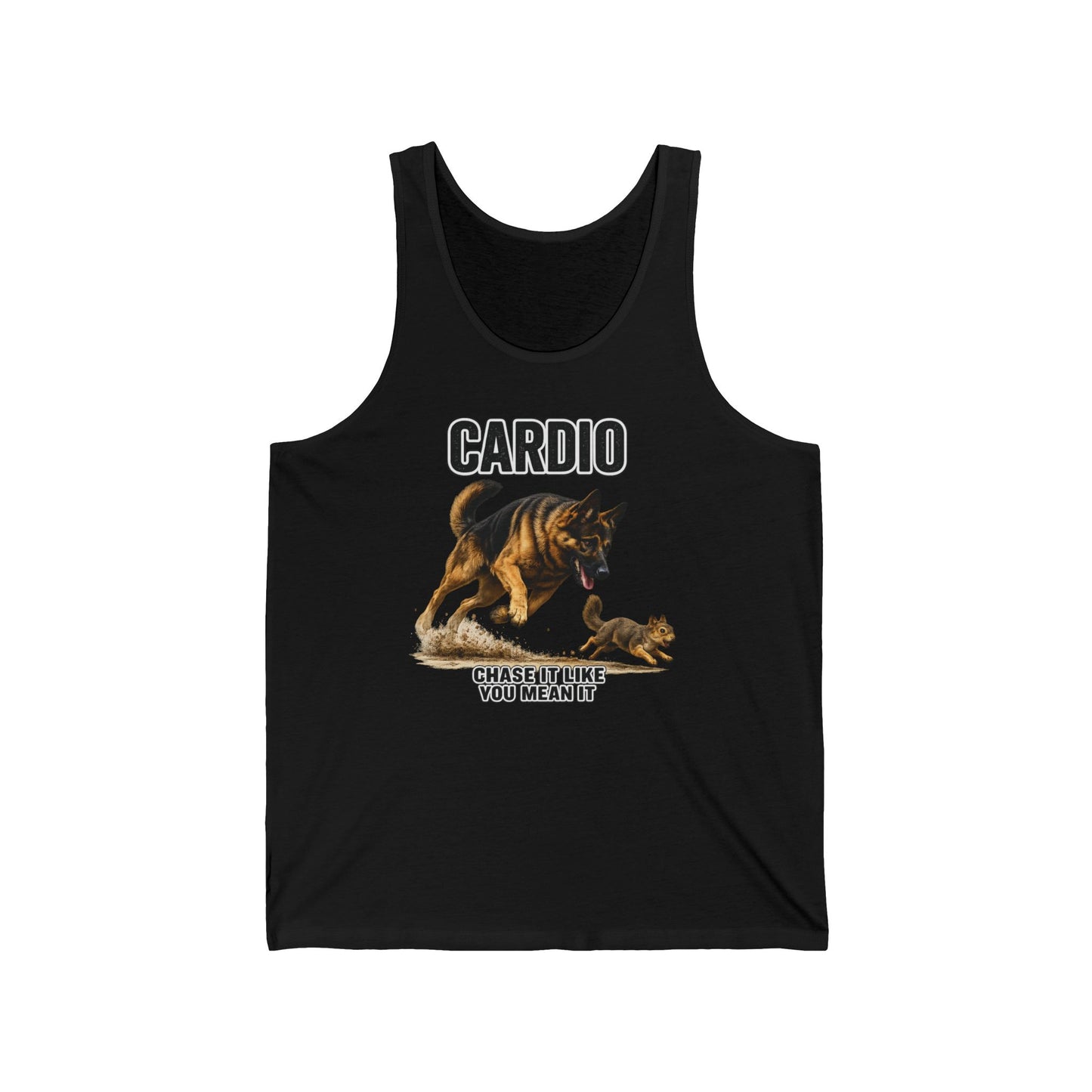 Cardio German Shepherd Tank Top | Workout Tank | Fitness Shirt for Dog Lovers