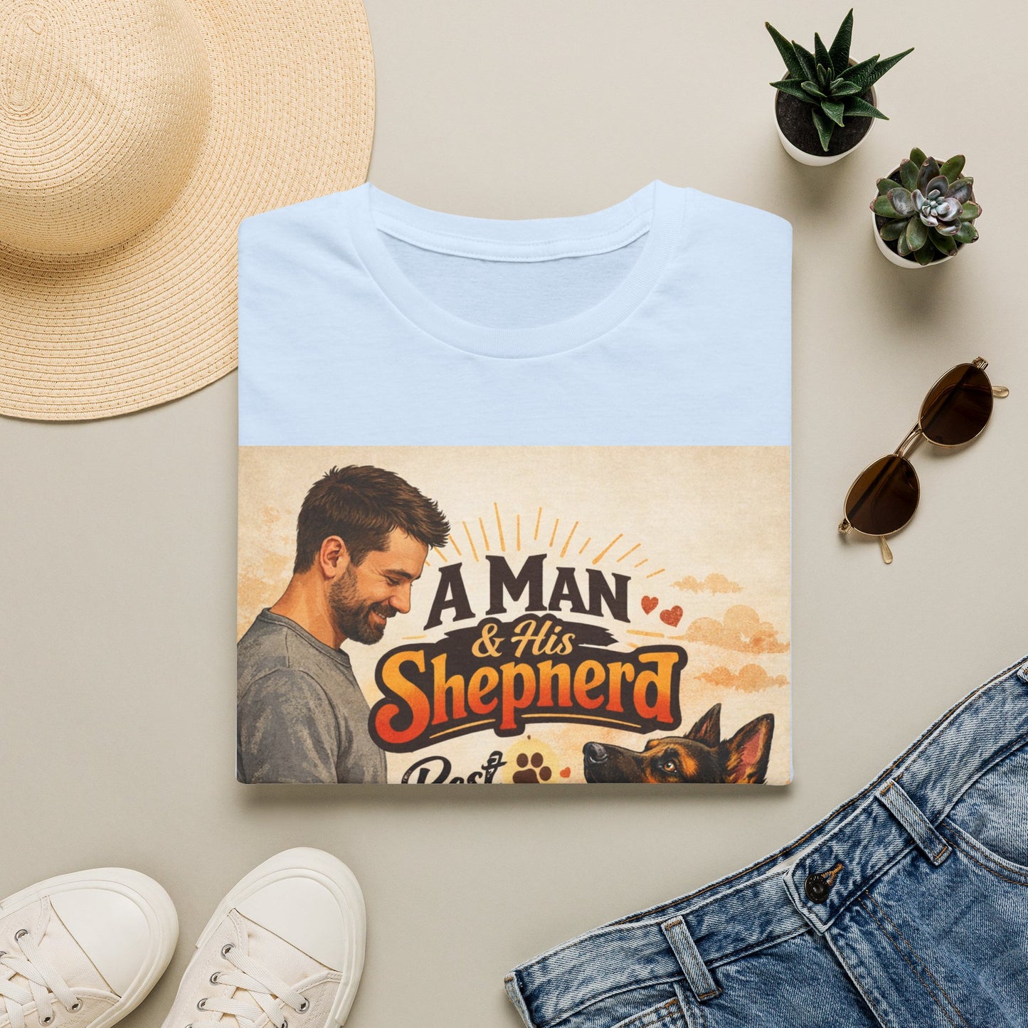 A Man & His Shepherd T‑Shirt — German Shepherd Dog Lover Tee