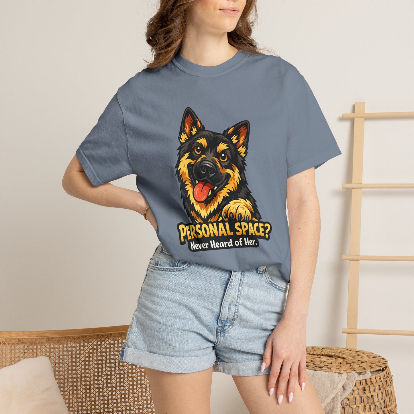 Personal Space? Never Heard of Her German Shepherd T-Shirt | Funny Dog Tee