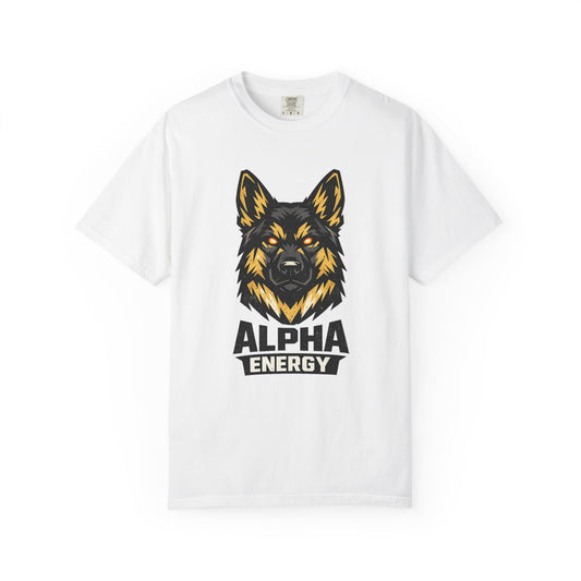 Alpha Energy German Shepherd Head T-shirt | Athletic Logo Tee