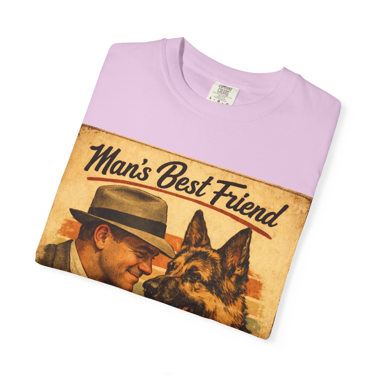 Man's Best Friend Loyal to the End T-shirt | Retro Dog Vintage Poster