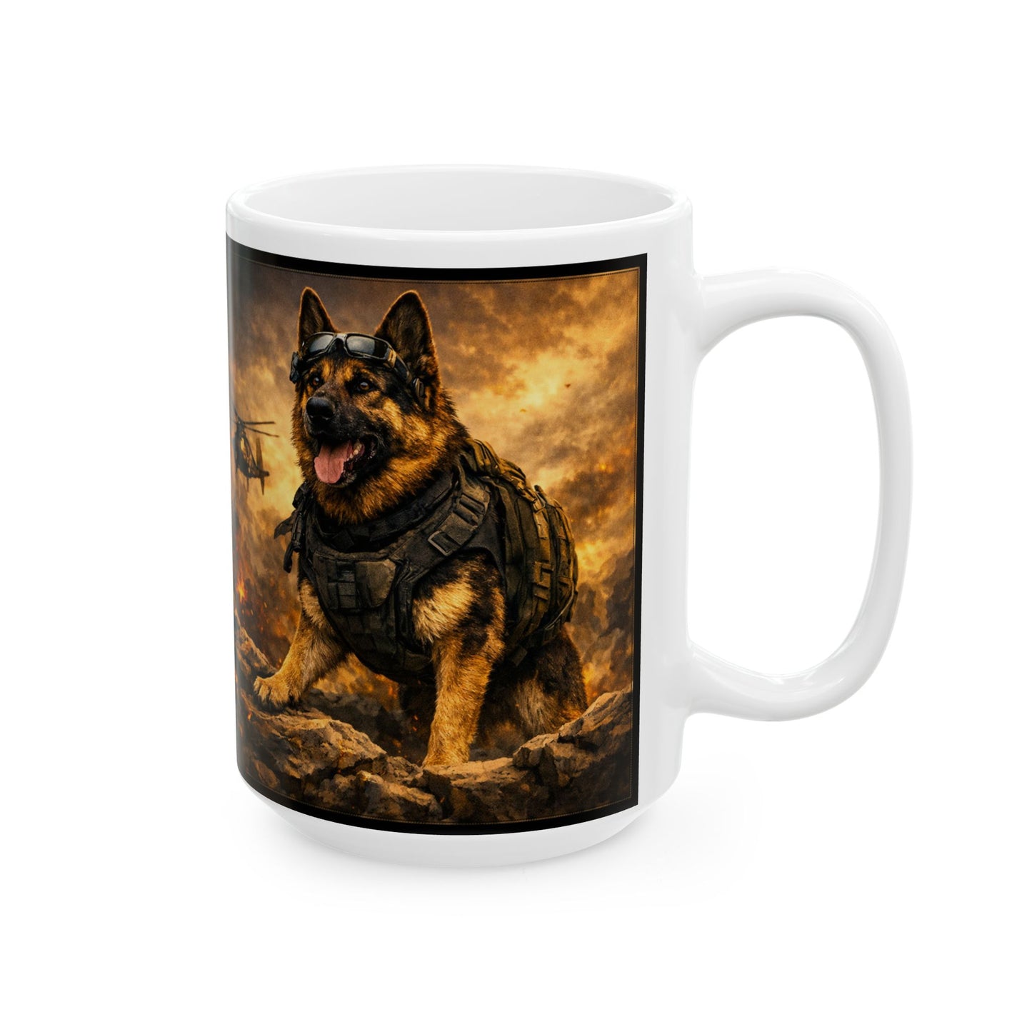 Military K9 German Shepherd Mug | Tactical Working Dog Coffee Cup