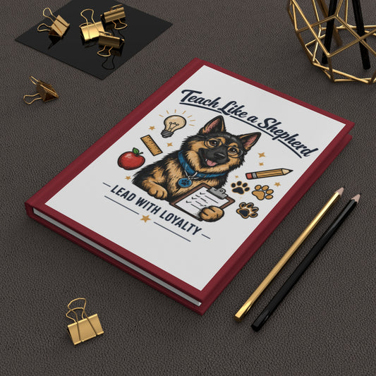 Teach Like a Shepherd | German Shepherd Teacher Hardcover Journal