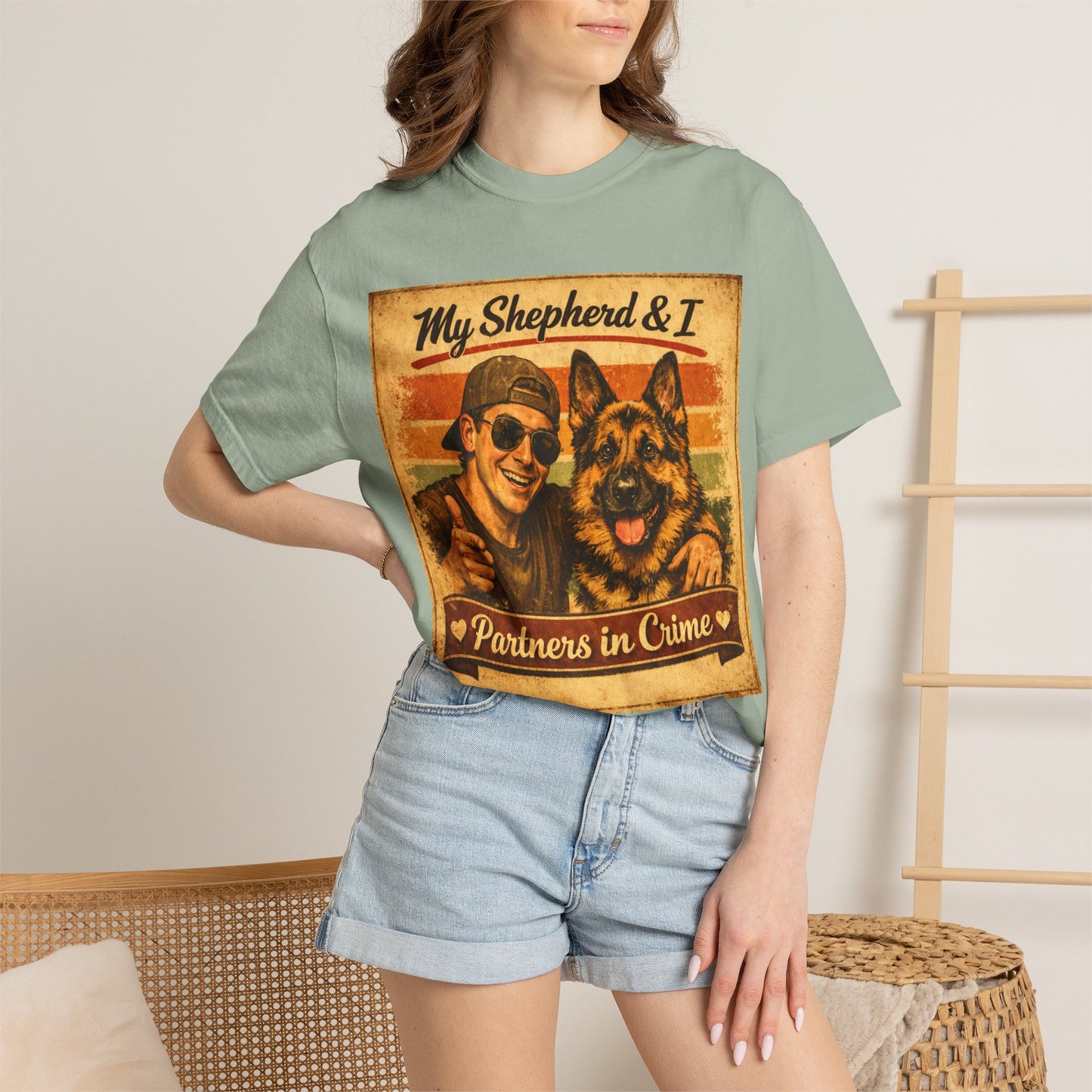 My Shepherd & I Partners in Crime T-Shirt | German Shepherd Dog Tee