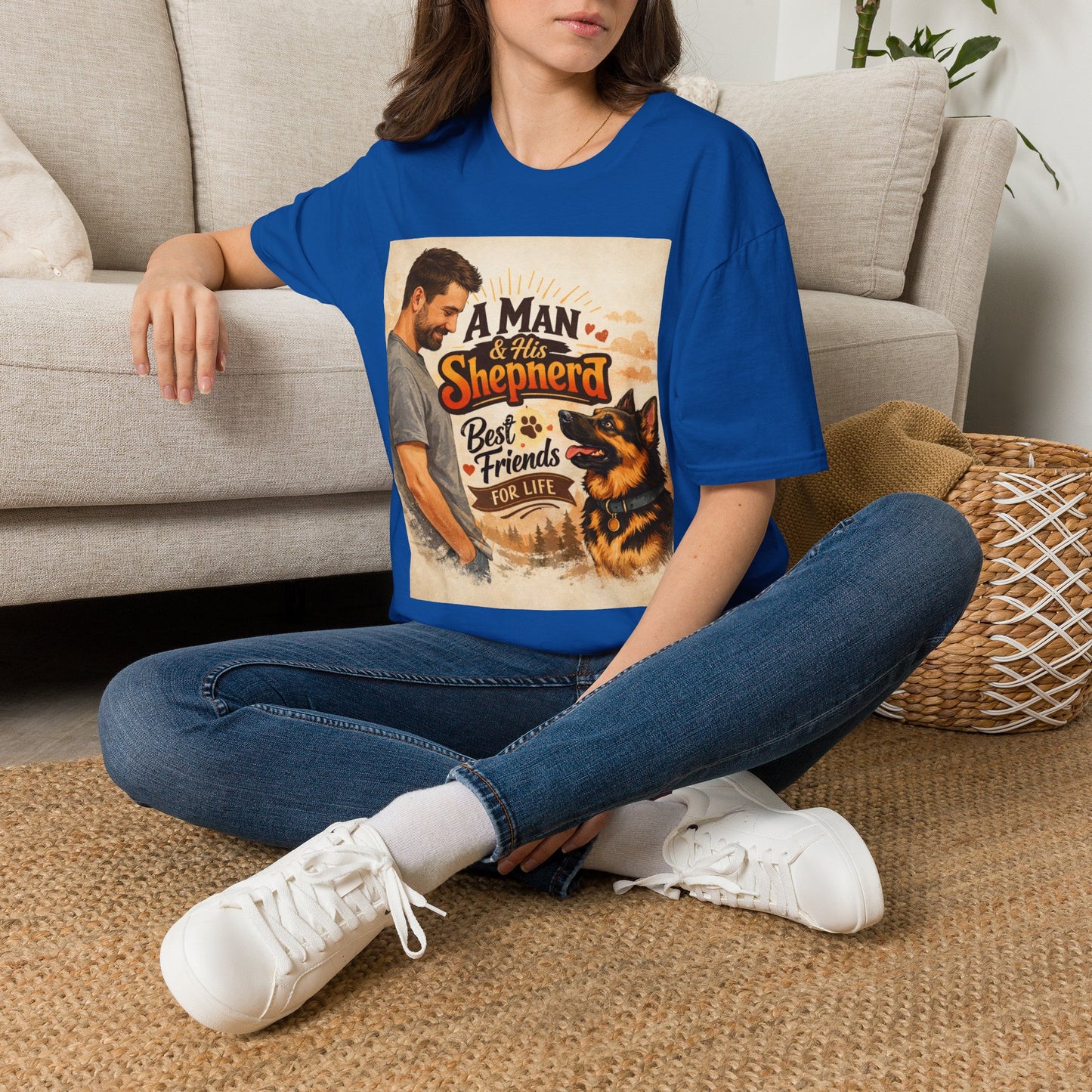 A Man & His Shepherd T‑Shirt — German Shepherd Dog Lover Tee