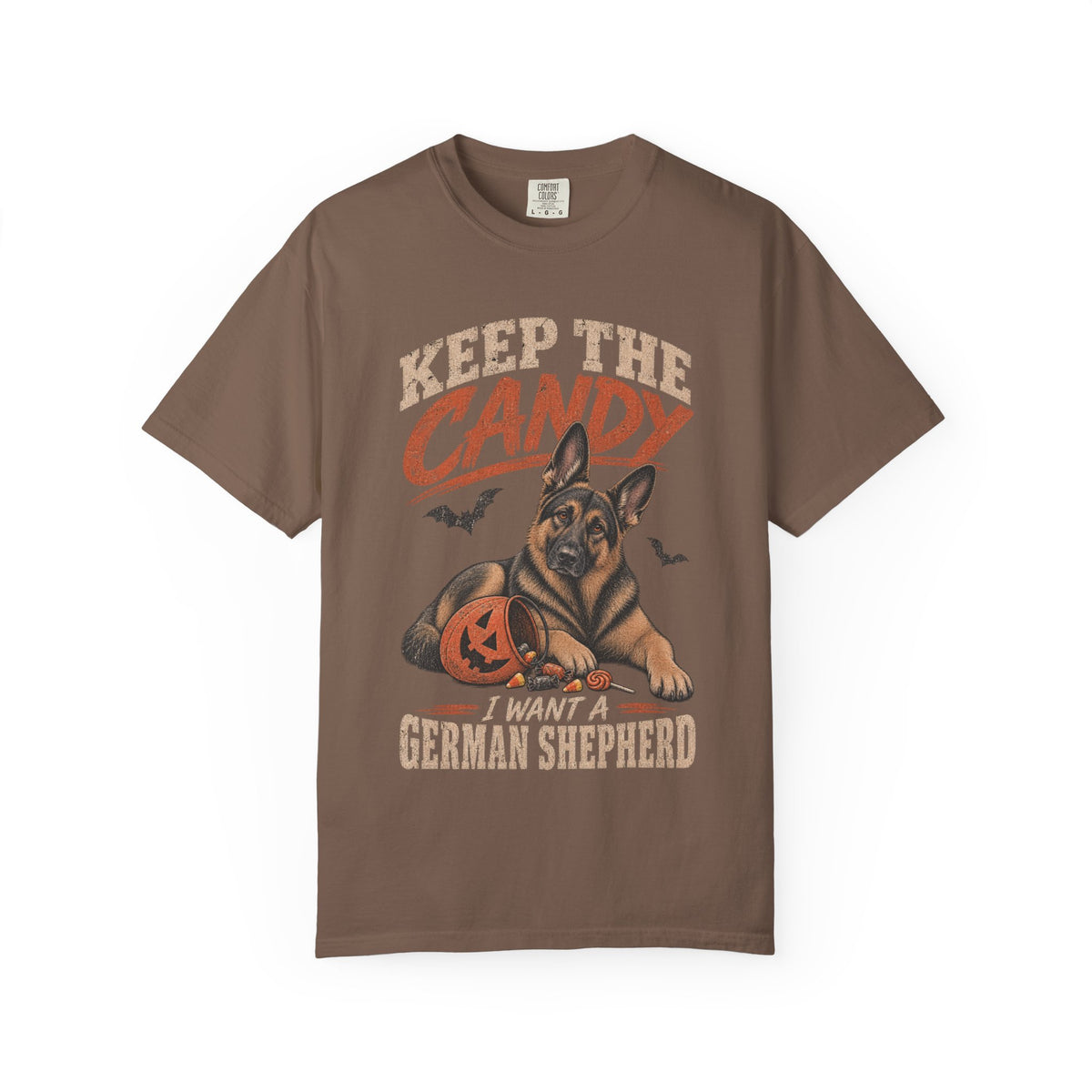 Keep the Candy I Want a German Shepherd Halloween Shirt – Vintage GSD Dog Lover T-Shirt