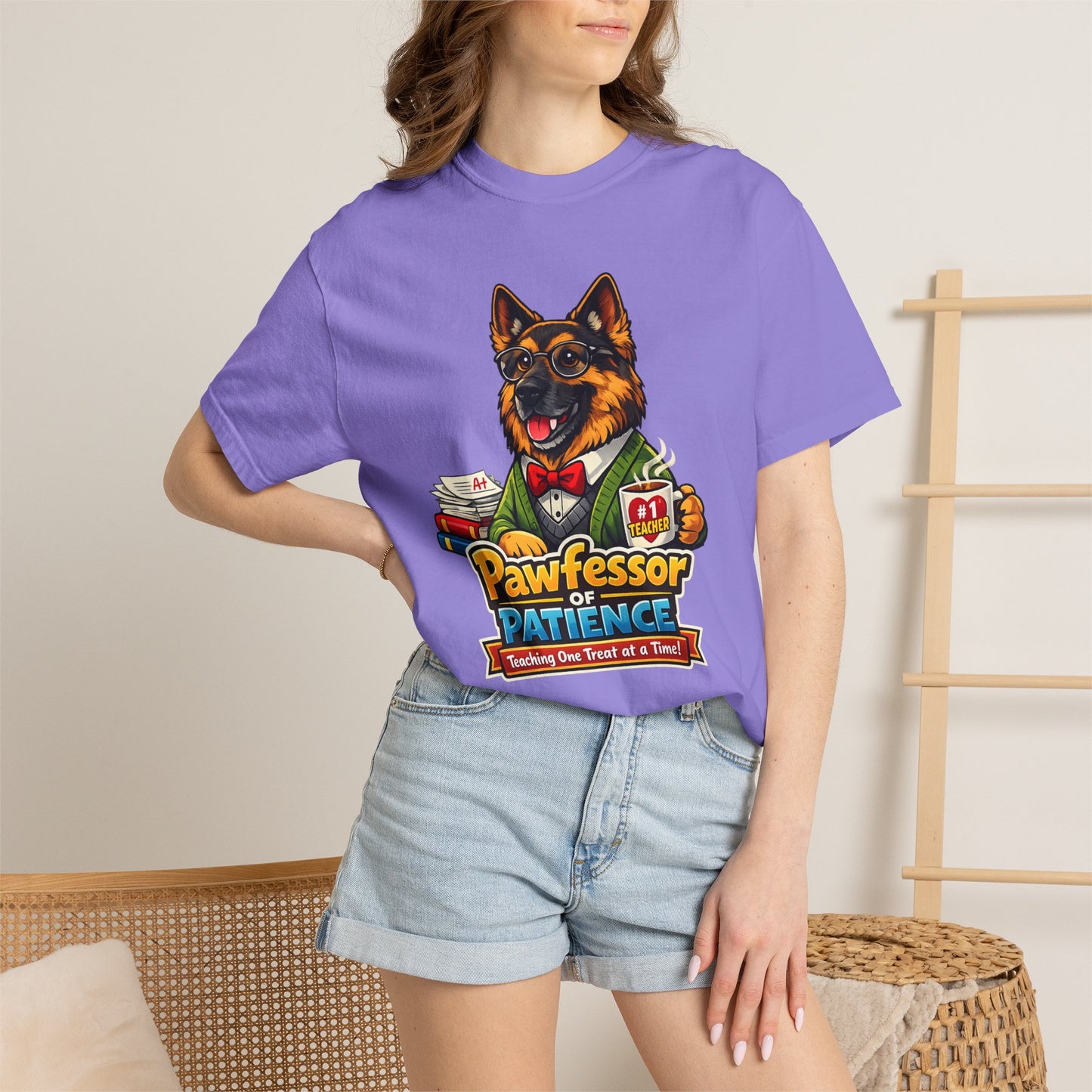 Pawfessor of Patience T-Shirt | German Shepherd Teacher Design
