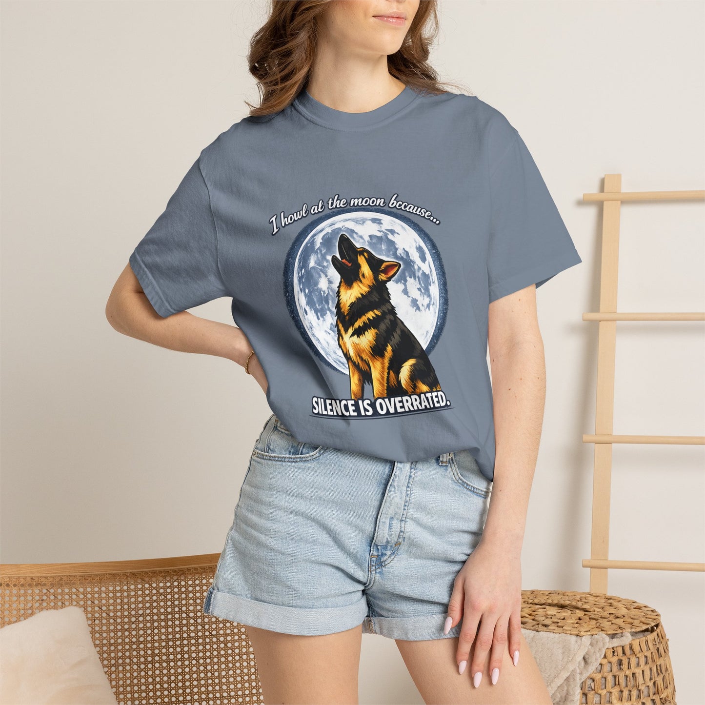 Howl at the Moon German Shepherd T-Shirt | Silence Is Overrated