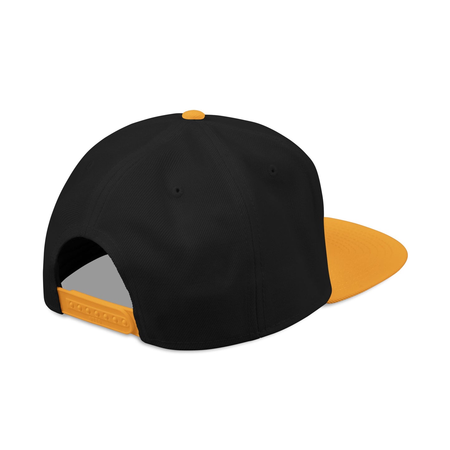 Embroidered Crown Skull Snapback Hat — Streetwear Baseball Cap with Gold Accent