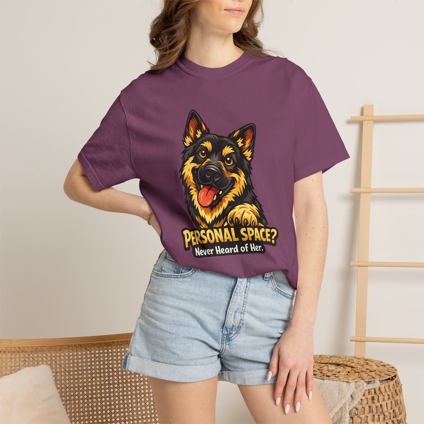 Personal Space? Never Heard of Her German Shepherd T-Shirt | Funny Dog Tee