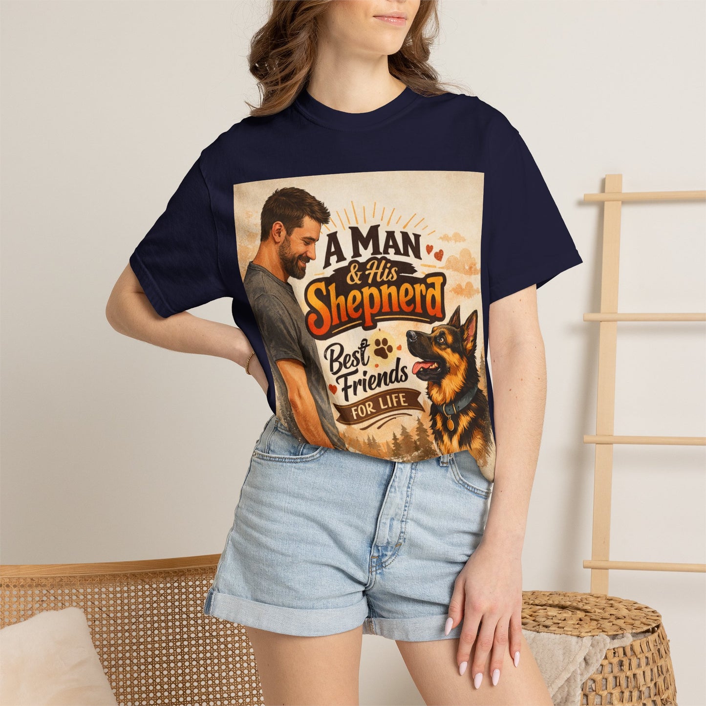 A Man & His Shepherd Best Friends for Life T‑Shirt — German Shepherd Dog Lover Tee