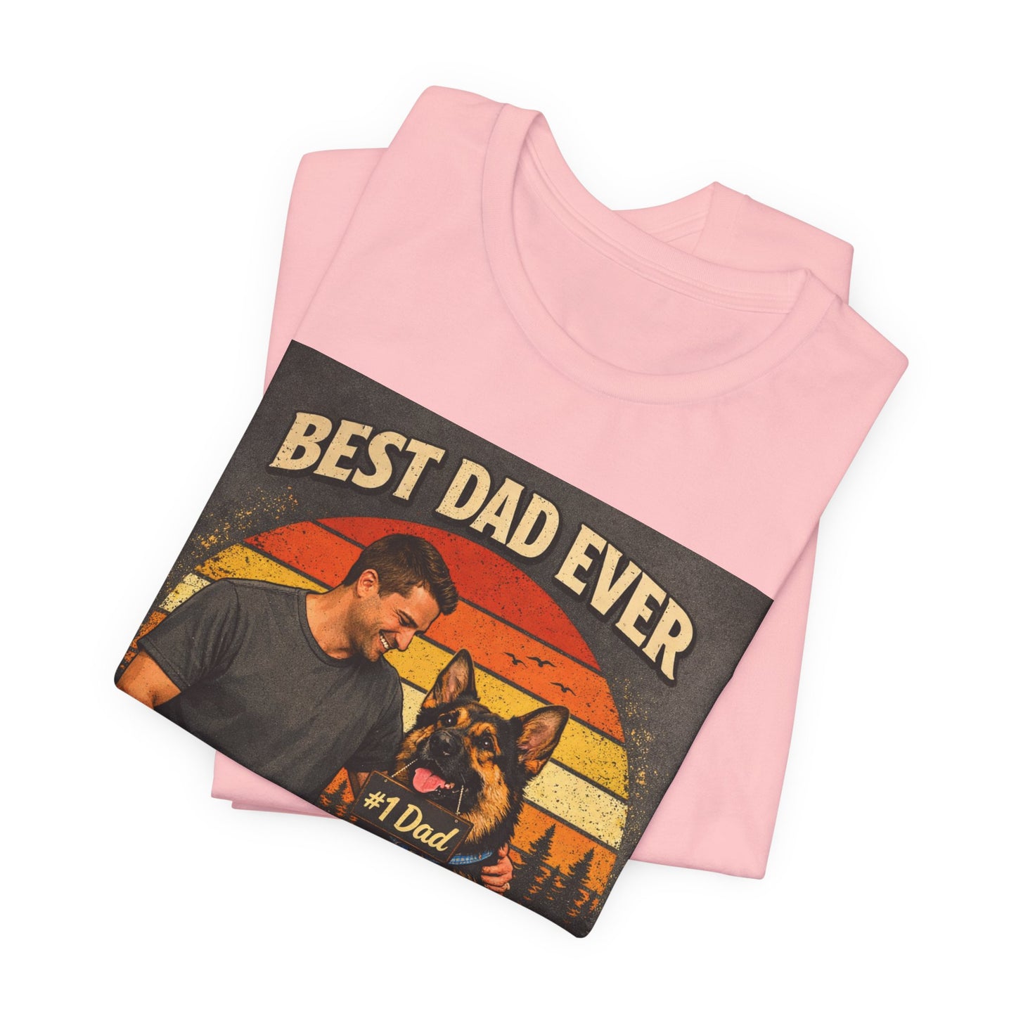 Best Dad Ever According to My Dog Shirt | German Shepherd Father's Day Gift | Dog Dad Tee | #1 Dad Funny Pet Lover Shirt |
