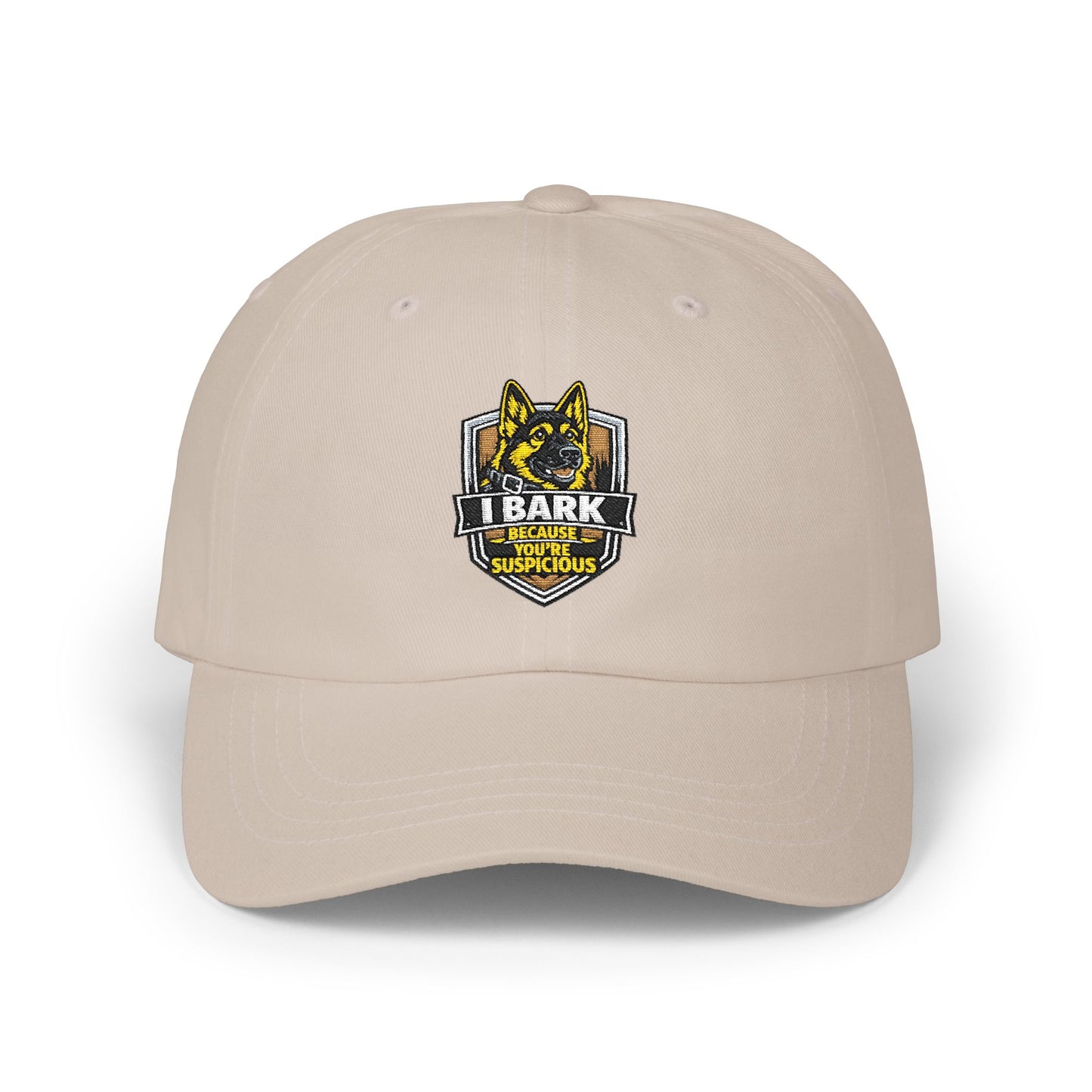 Dad Cap — "Bark If I’m Obedient" German Shepherd Embroidered Hat