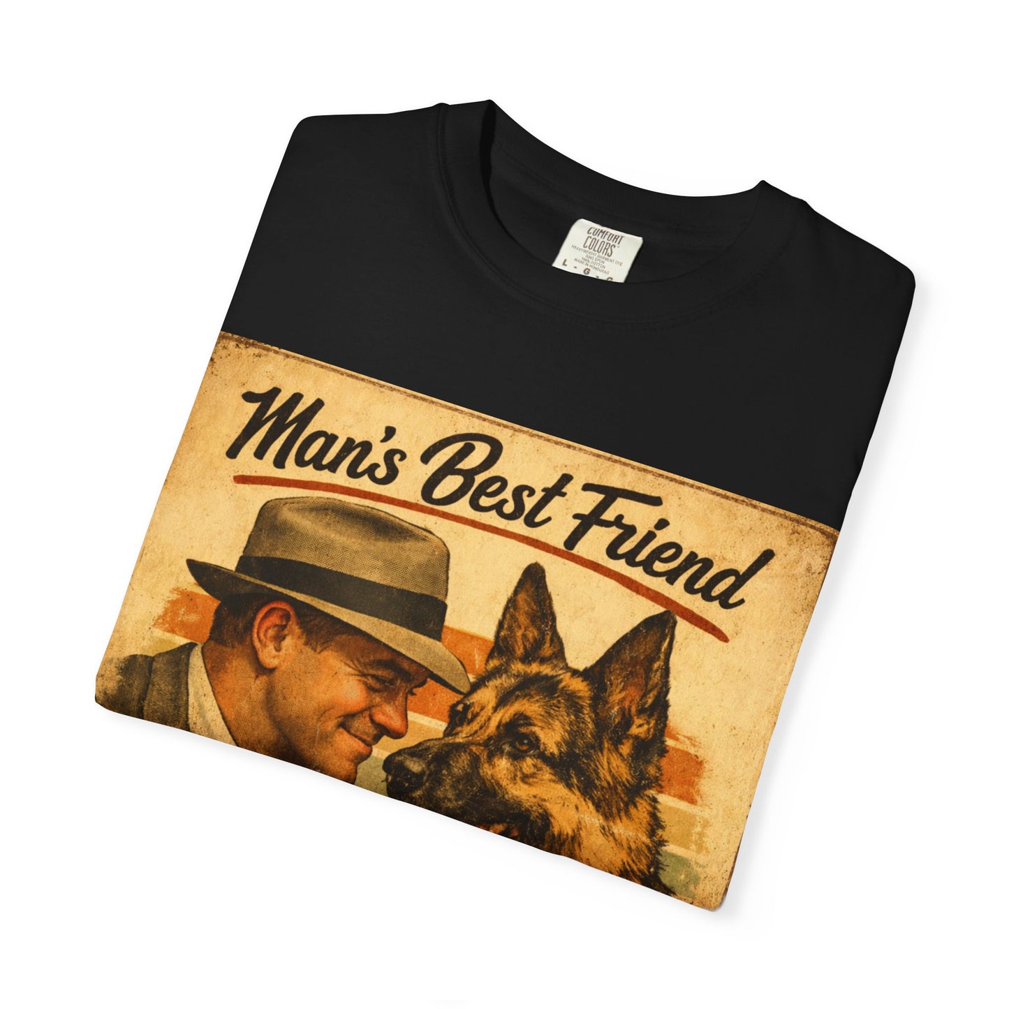 Man's Best Friend Loyal to the End T-shirt | Retro Dog Vintage Poster