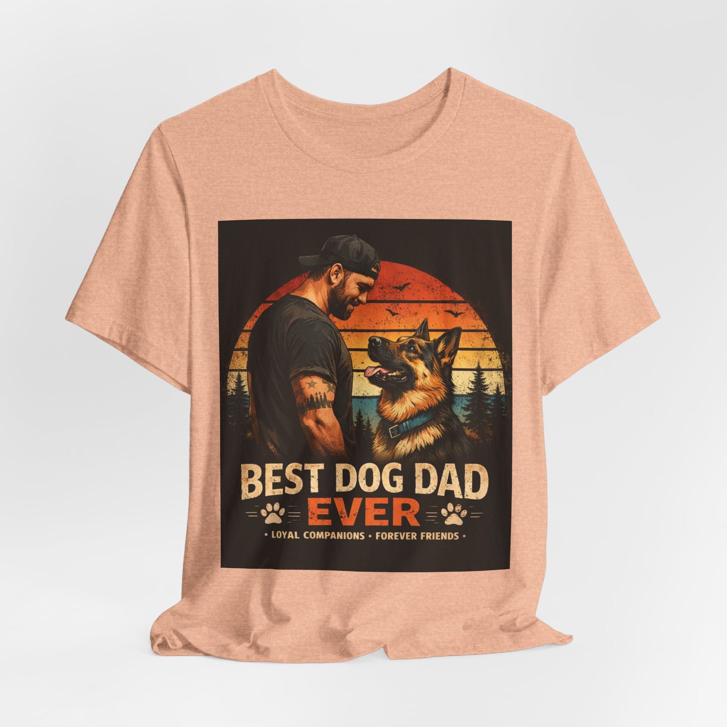 Best Dog Dad Ever Shirt | German Shepherd Dog Dad Tee | Loyal Companions Forever Friends | Bella Canvas 3001 Soft Tee