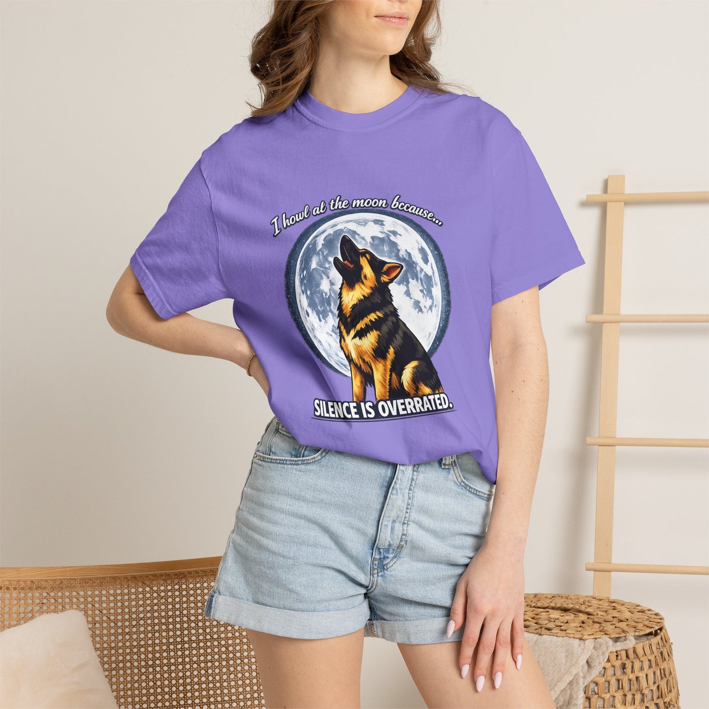 Howl at the Moon German Shepherd T-Shirt | Silence Is Overrated