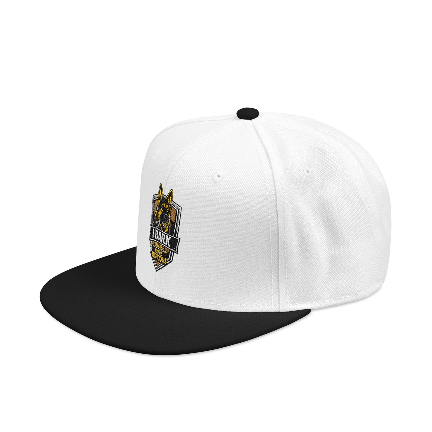 Embroidered Crown Skull Snapback Hat — Streetwear Baseball Cap with Gold Accent