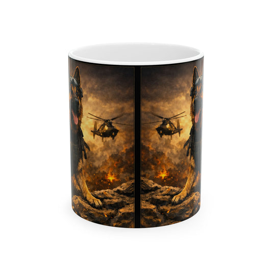Military K9 German Shepherd Mug | Tactical Working Dog Coffee Cup