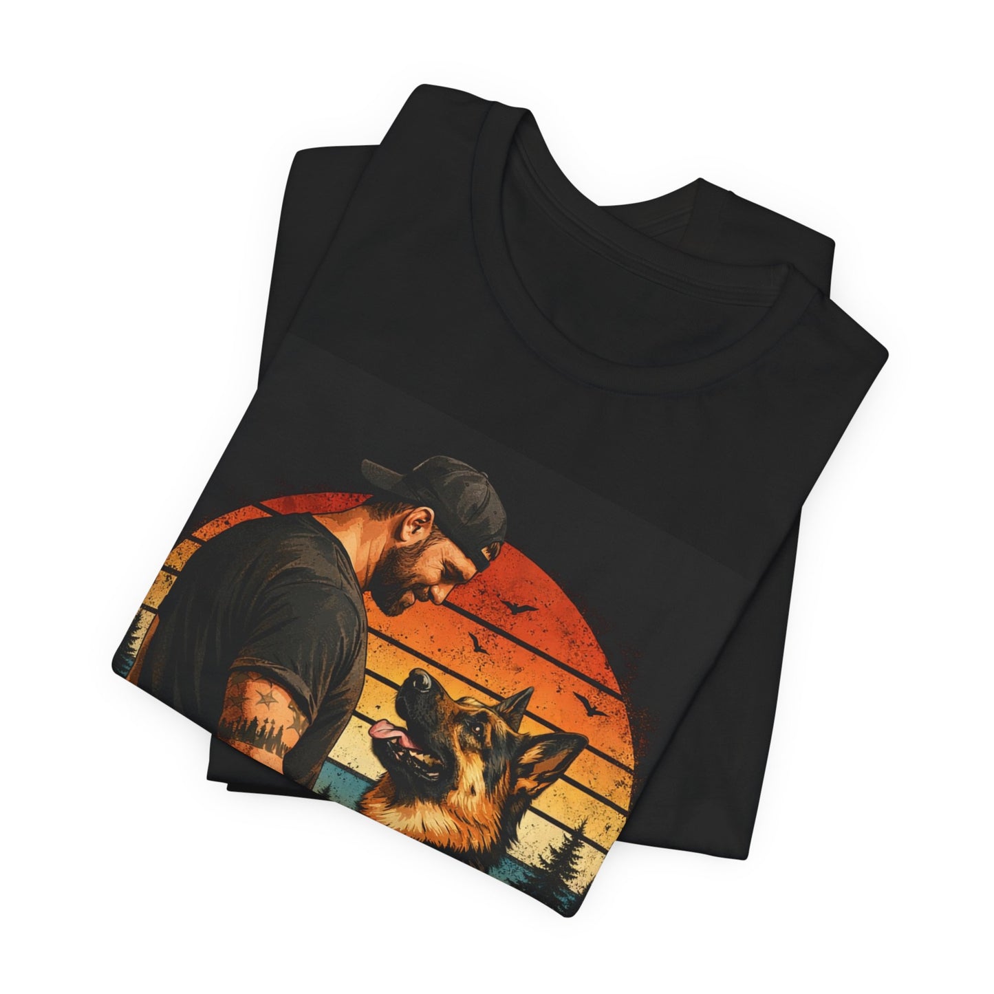 Best Dog Dad Ever Shirt | German Shepherd Dog Dad Tee | Loyal Companions Forever Friends | Bella Canvas 3001 Soft Tee