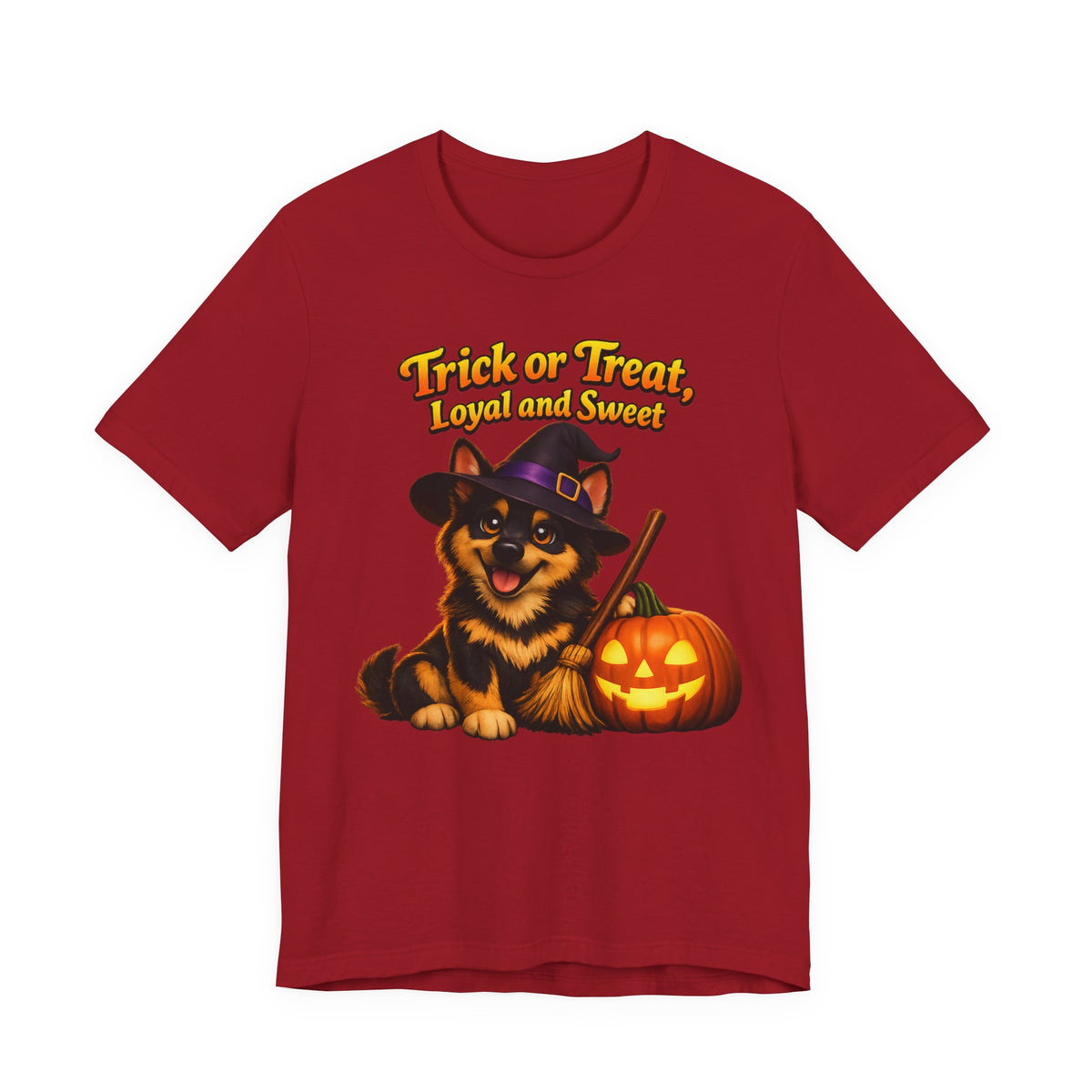 German Shepherd Halloween Witch Shirt – Trick or Treat, Loyal and Sweet
