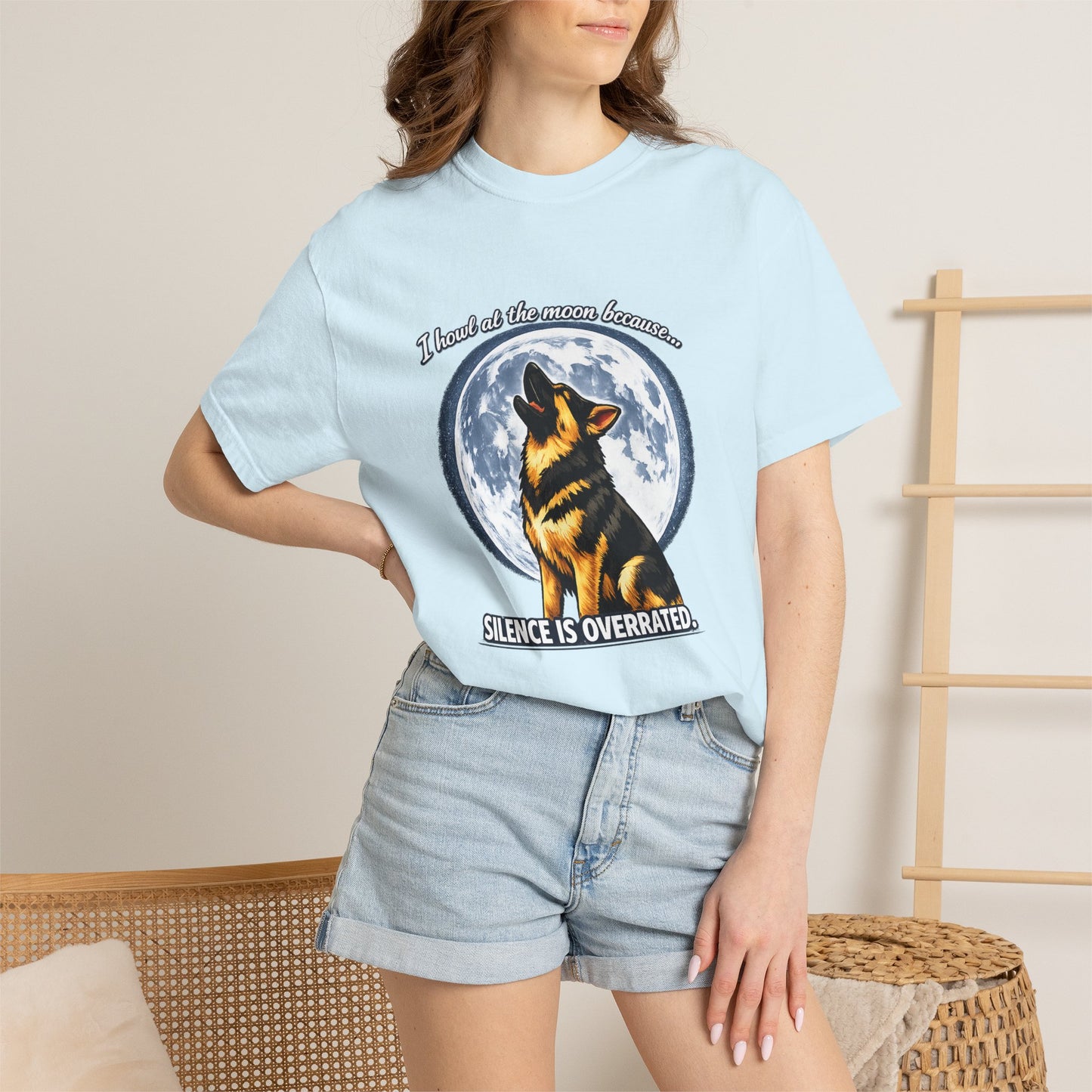 Howl at the Moon German Shepherd T-Shirt | Silence Is Overrated