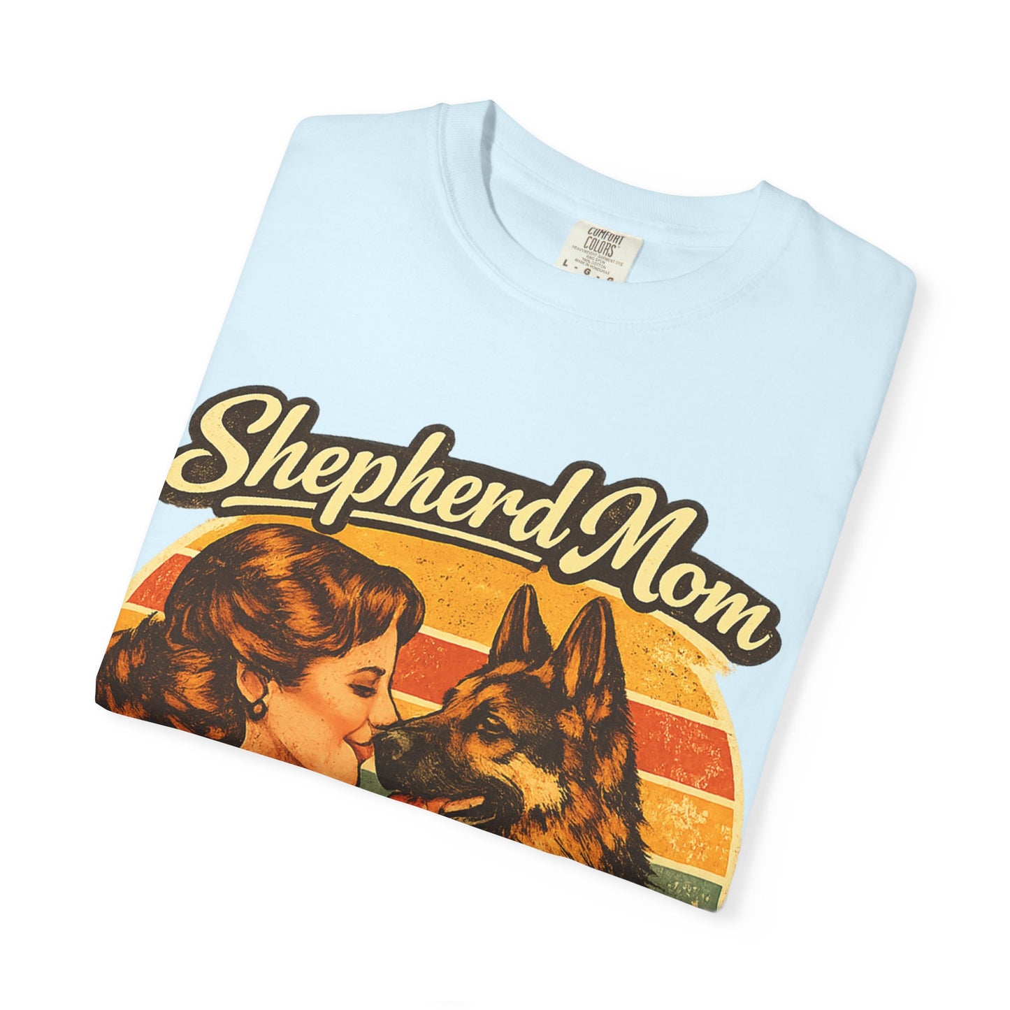 Shepherd Mom Vintage Portrait T-Shirt | German Shepherd Mom Tee