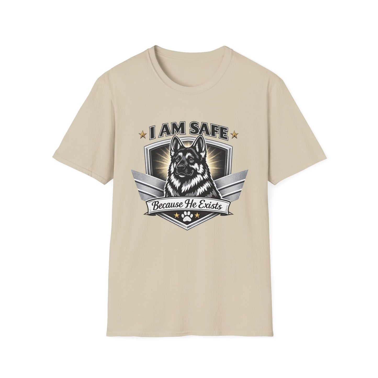 I Am Safe With My German Shepherd T-Shirt | Dog Lover Shirt | Gift for German Shepherd Owners