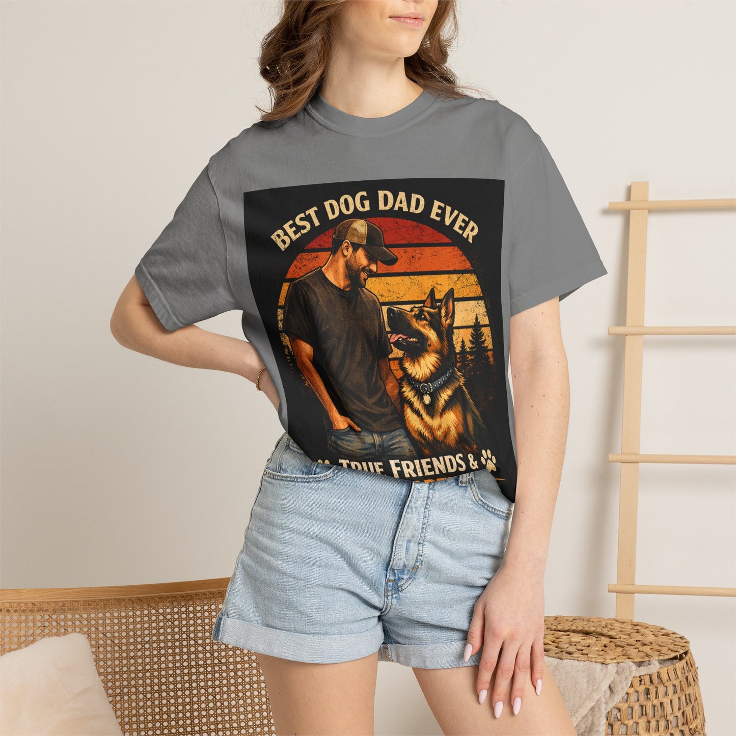 Best Dog Dad Ever T-shirt | True Friends & Loyal Partners graphic tee